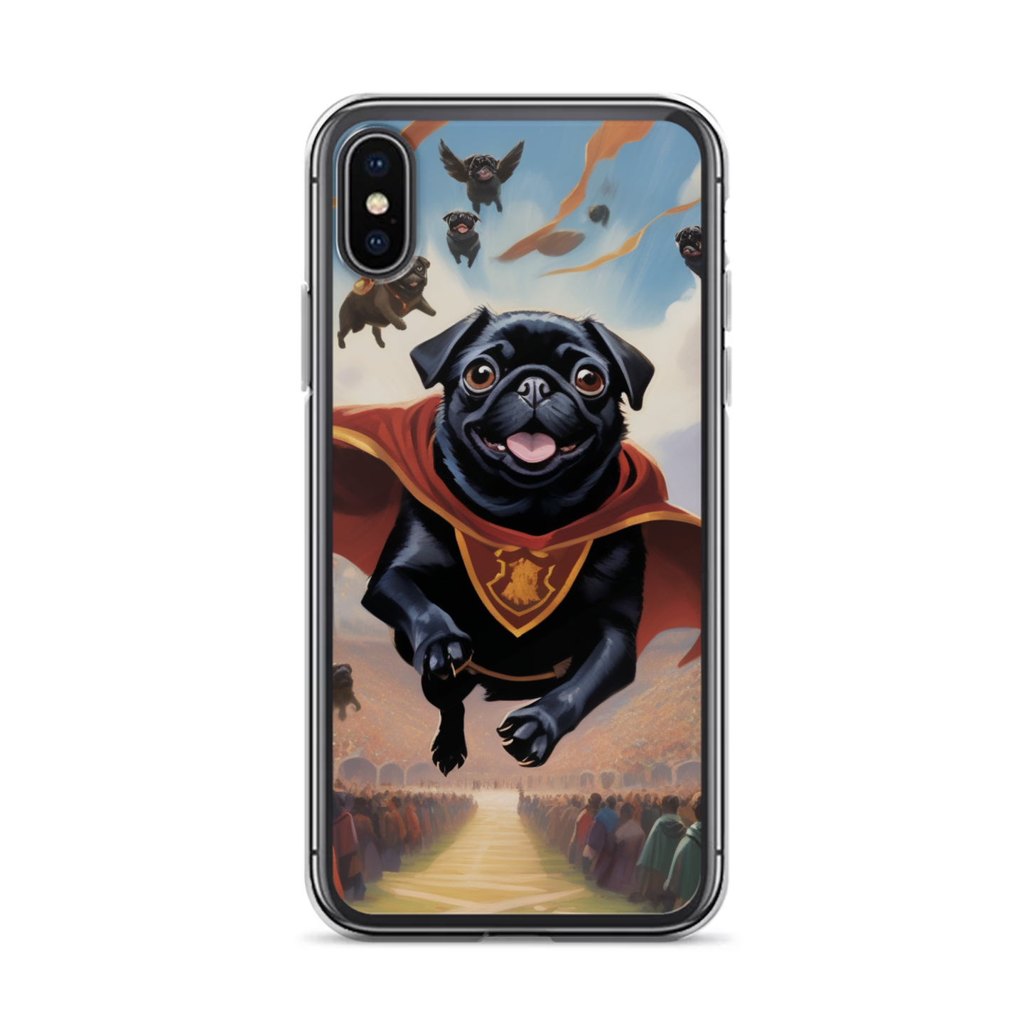 PugMug Custom Black Pug iPhone Case