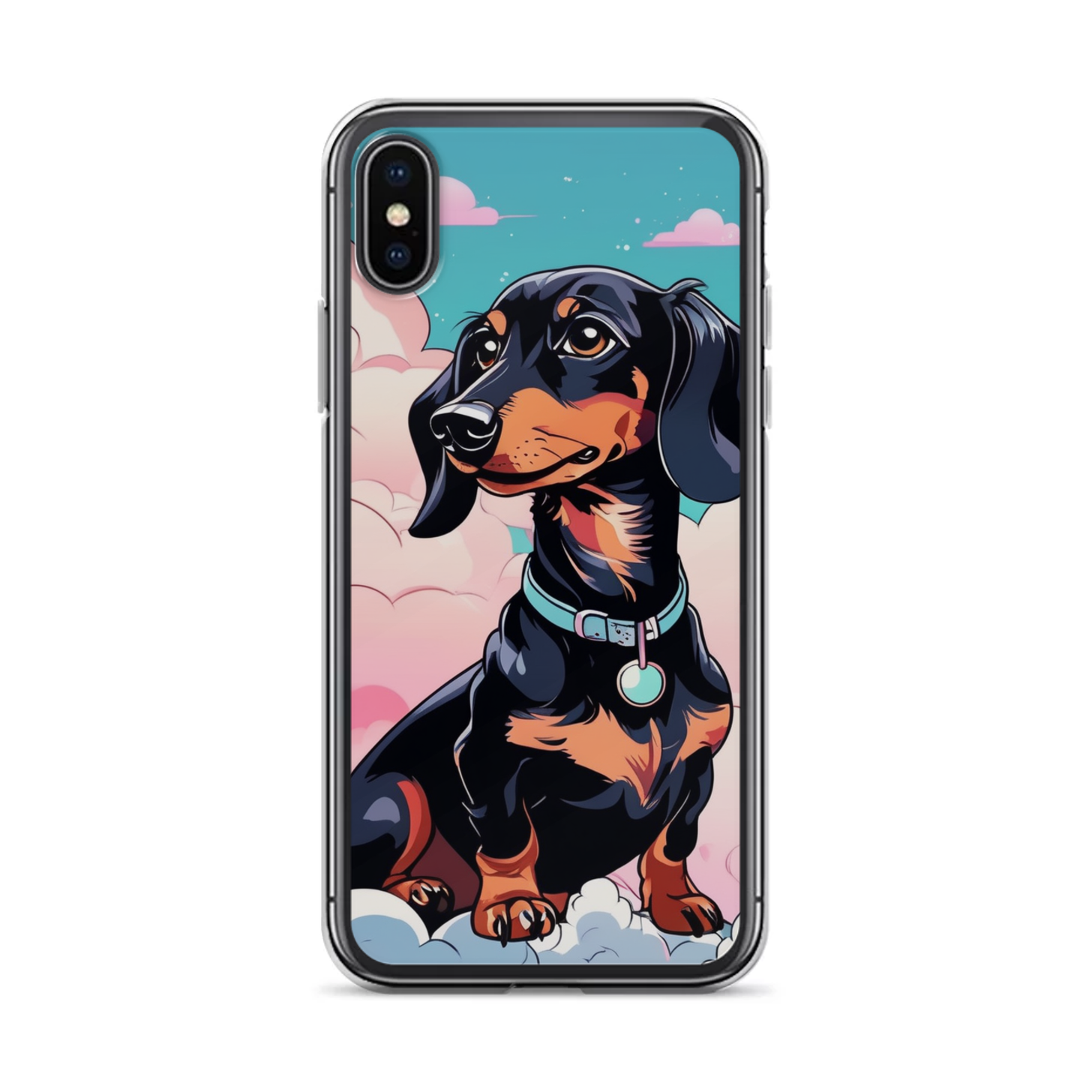 PugMug Custom Black Dachshund iPhone Case