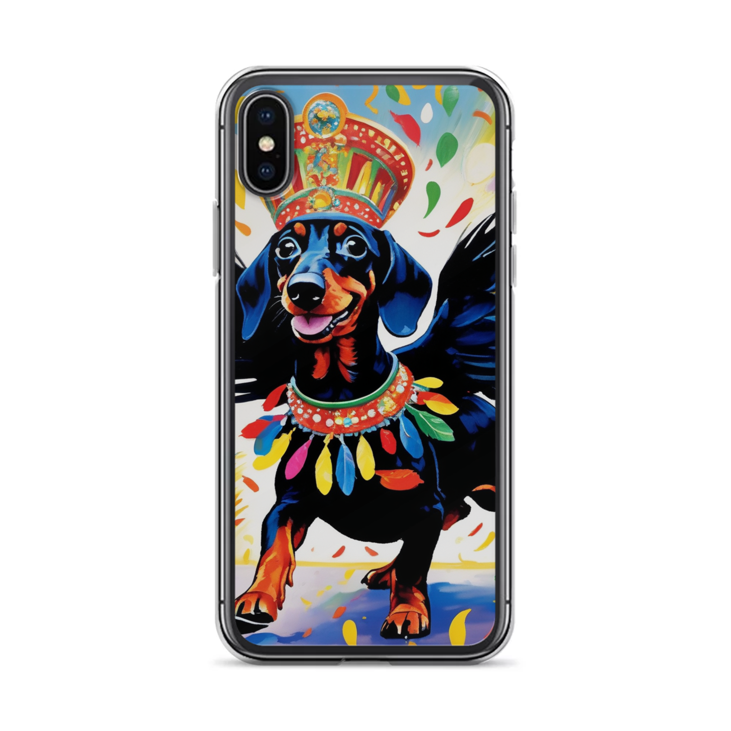 PugMug Custom Black Dachshund iPhone Case
