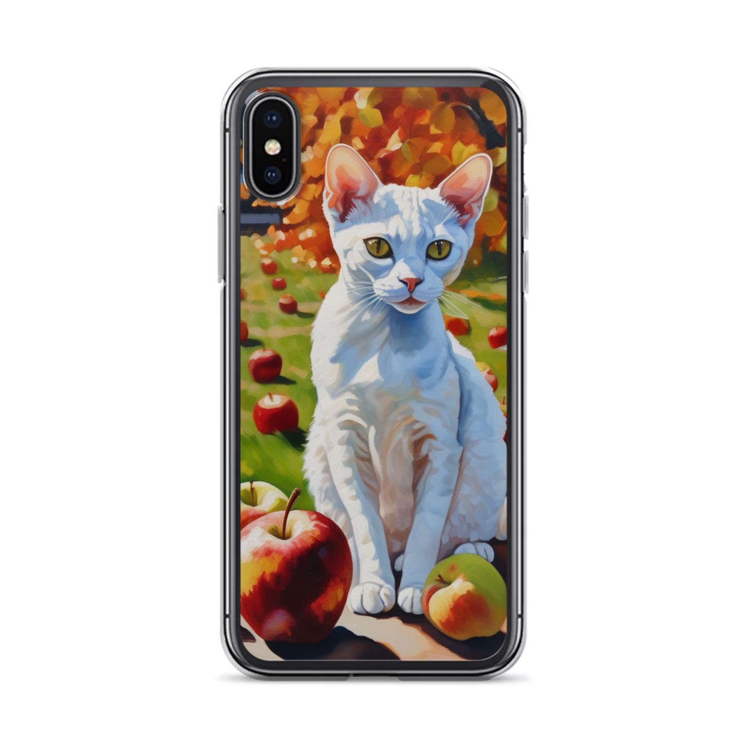 PugMug Custom White Devon Rex Cat iPhone Case