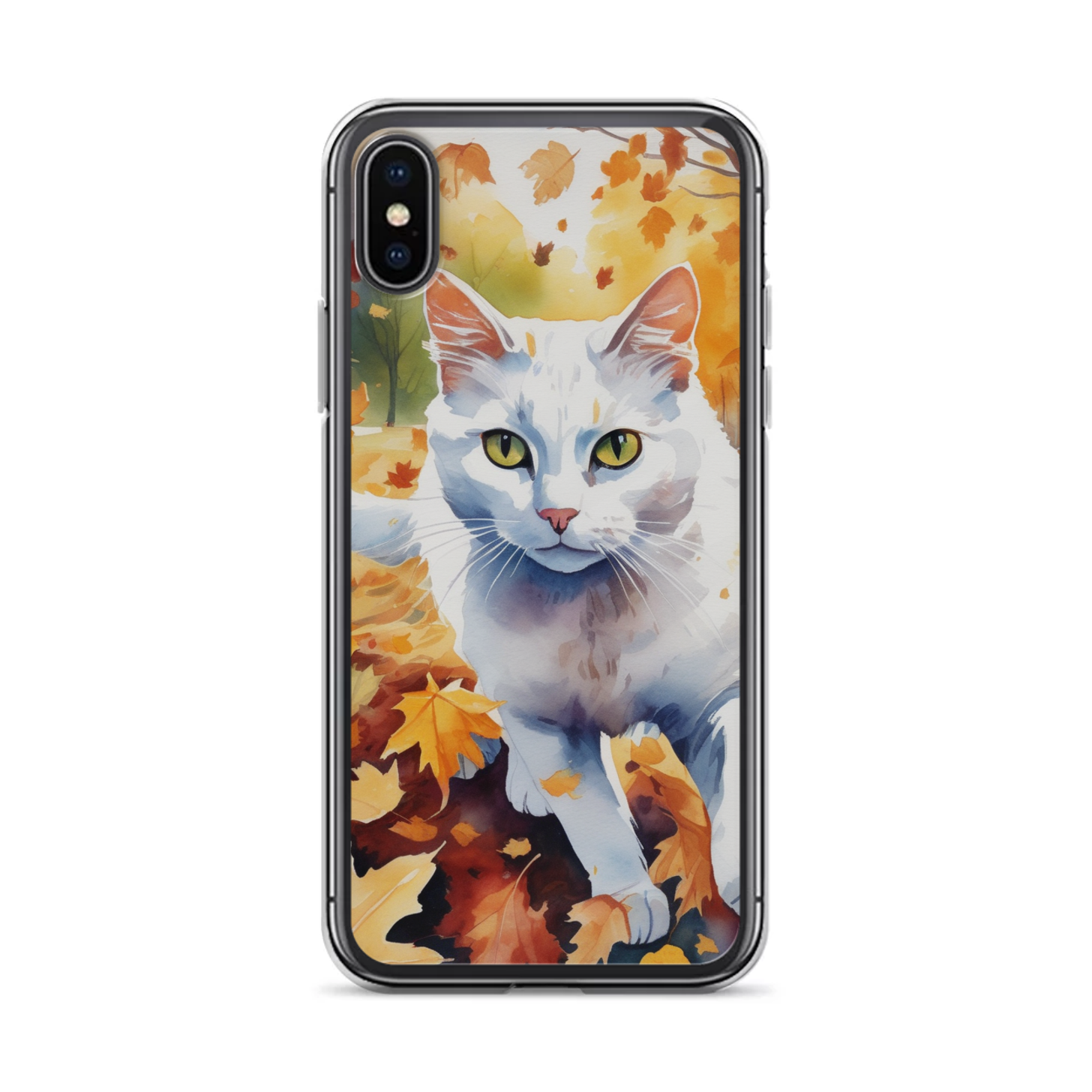 PugMug Custom White Companion Cat iPhone Case