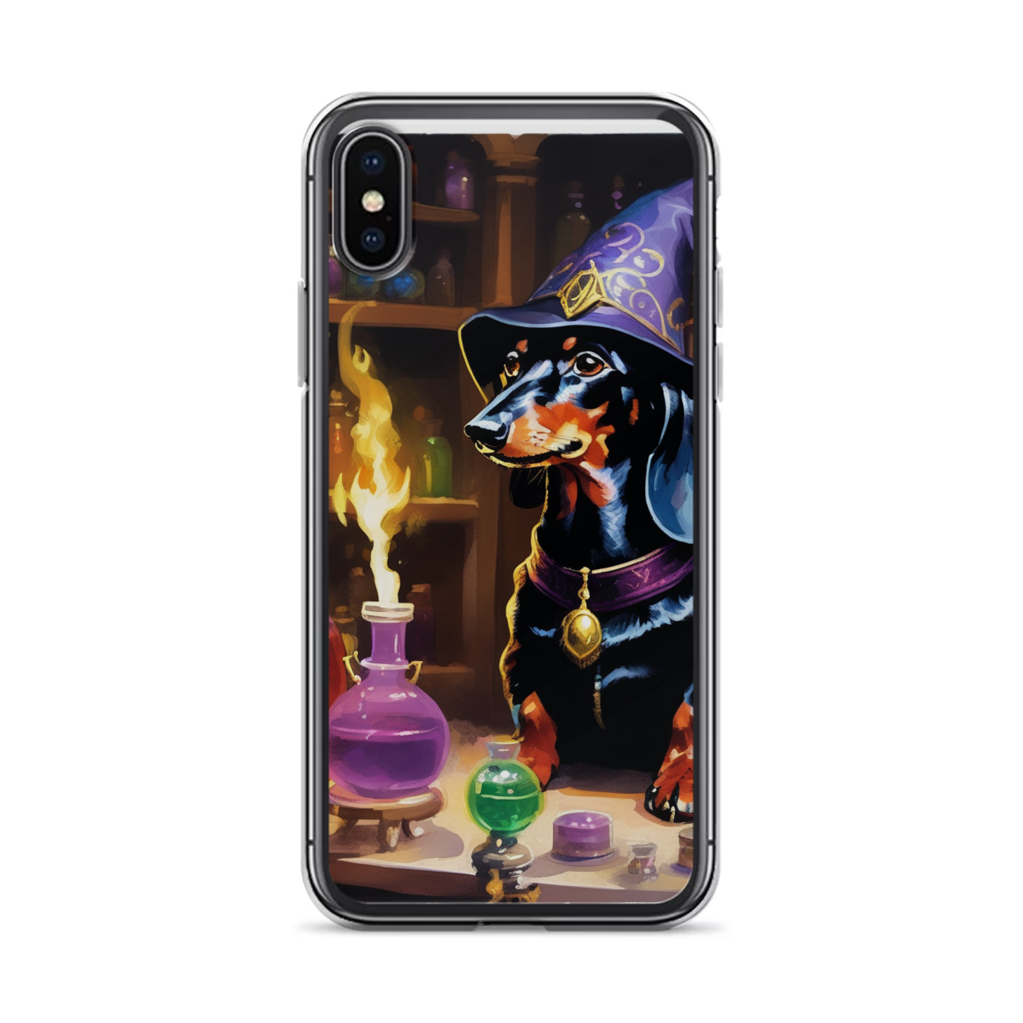 PugMug Custom Black Dachshund iPhone Case