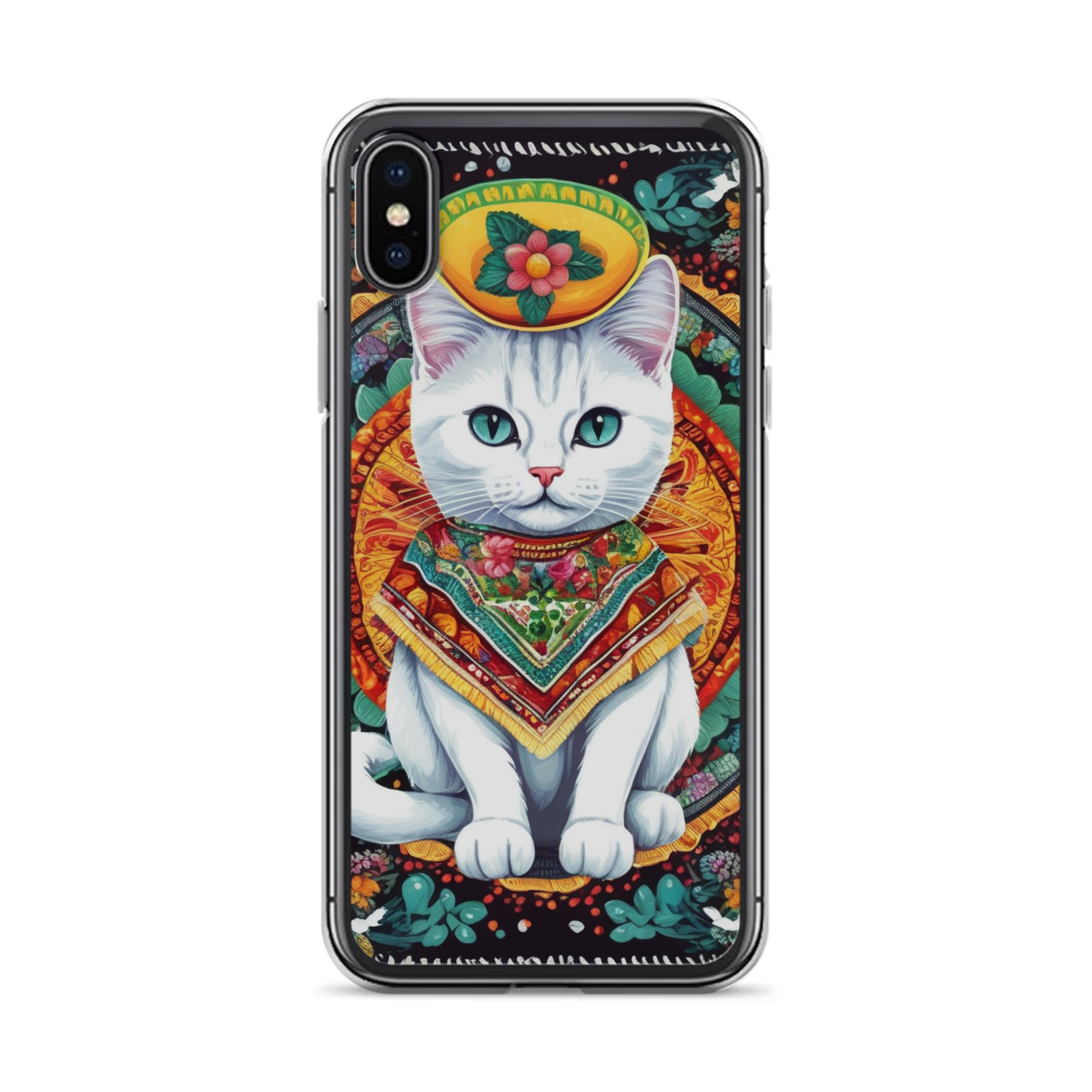 PugMug Custom White Companion Cat iPhone Case