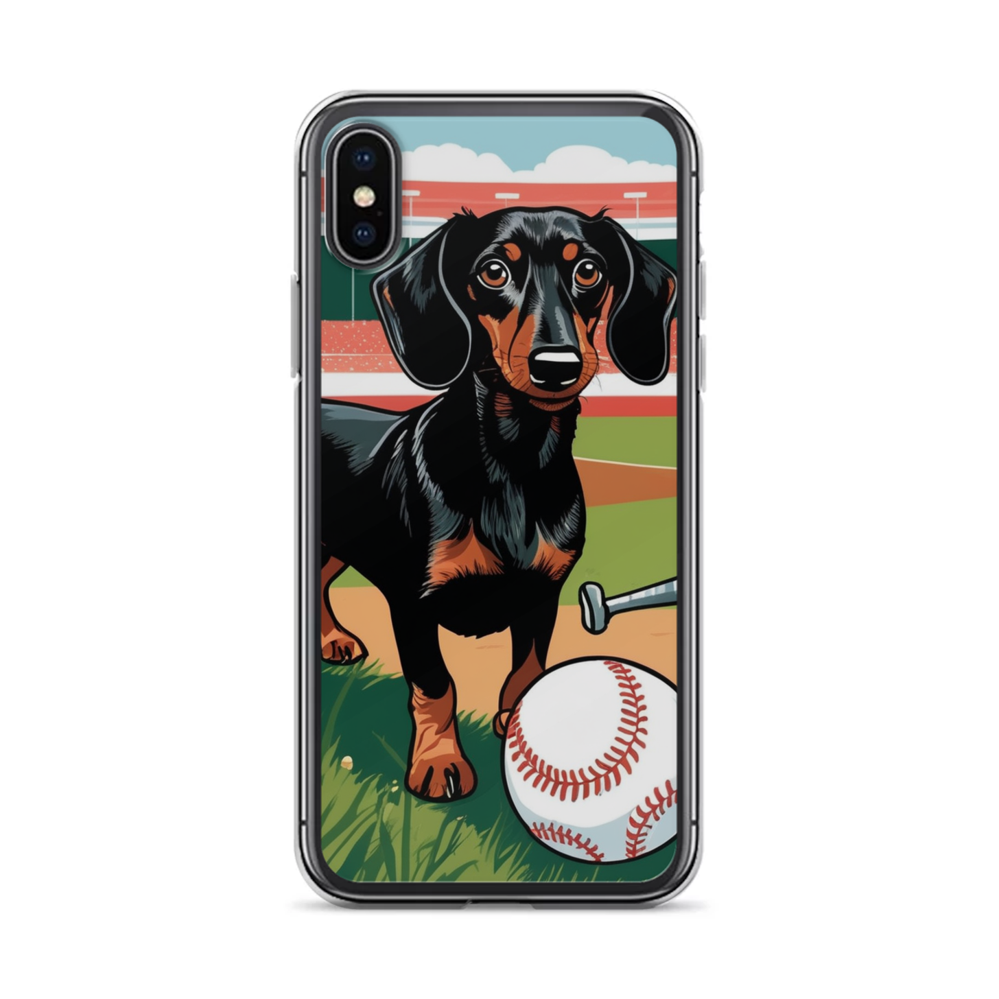 PugMug Custom Black Dachshund iPhone Case