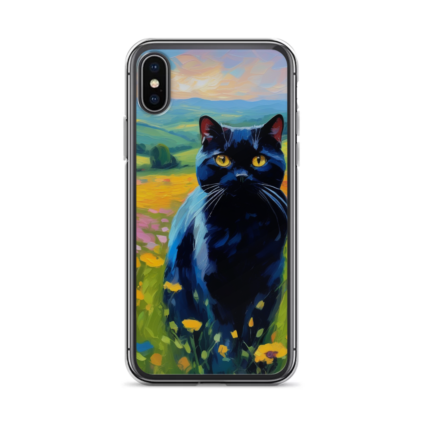 PugMug Custom Black Scottish Fold Cat iPhone Case