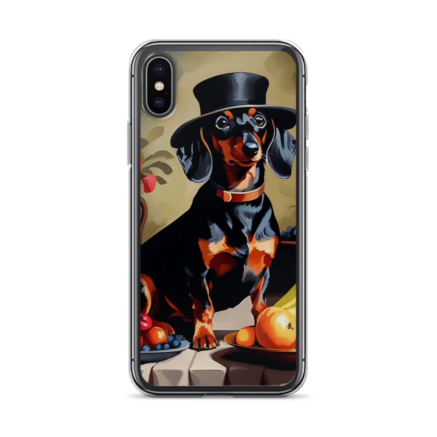 PugMug Custom Black Dachshund iPhone Case