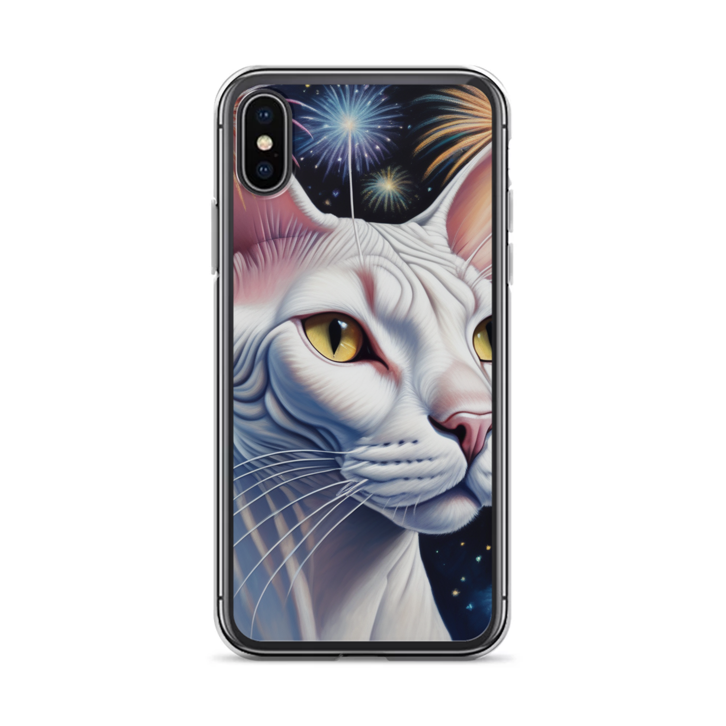 PugMug Custom White Sphynx Cat iPhone Case