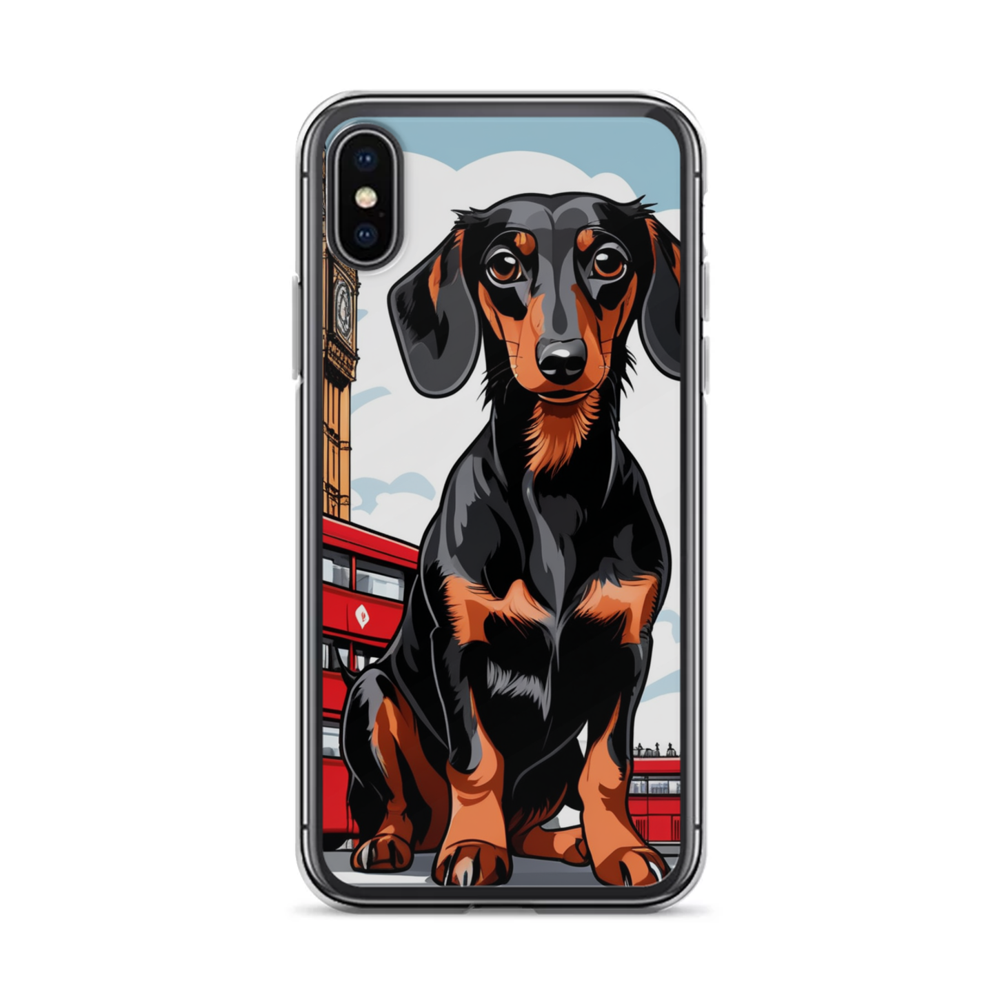 PugMug Custom Black Dachshund iPhone Case