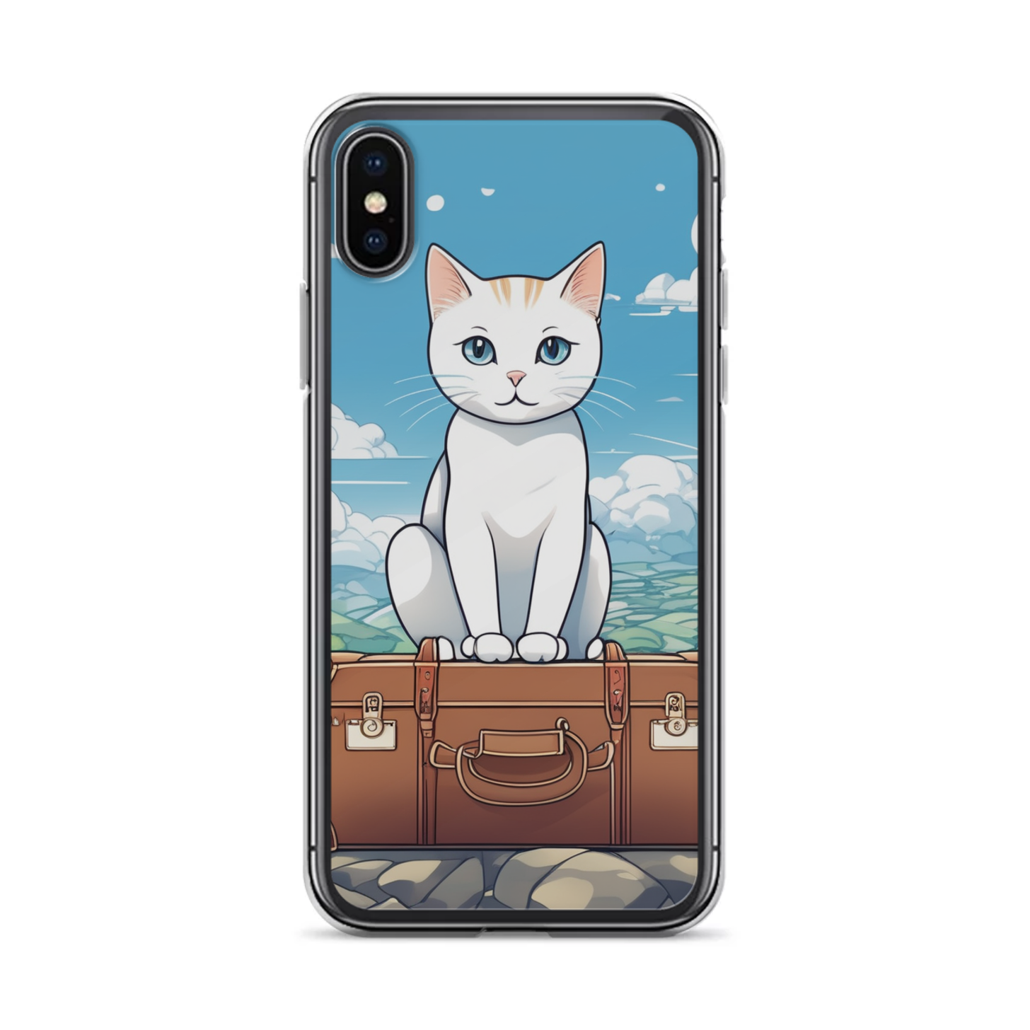 PugMug Custom White Companion Cat iPhone Case