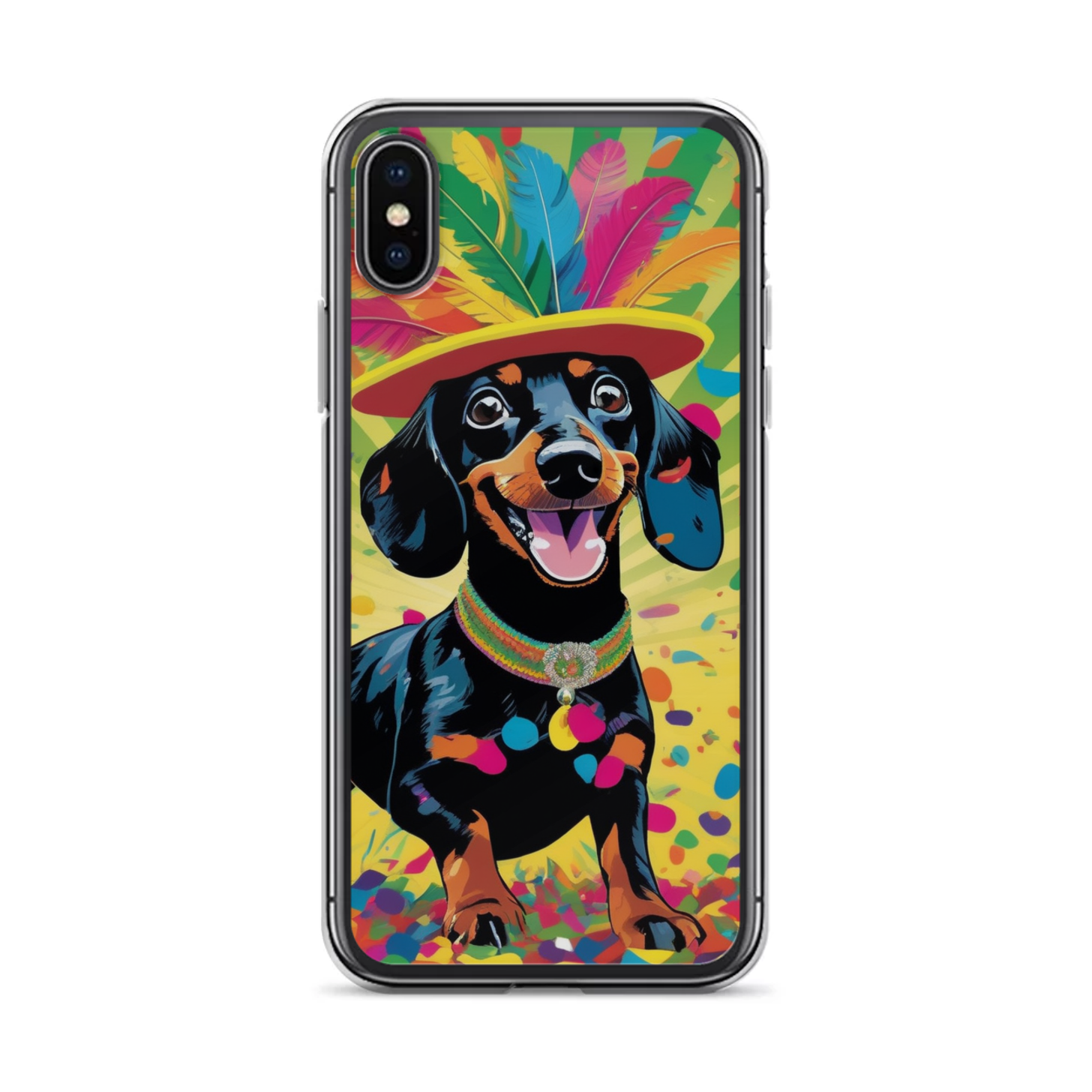 PugMug Custom Black Dachshund iPhone Case