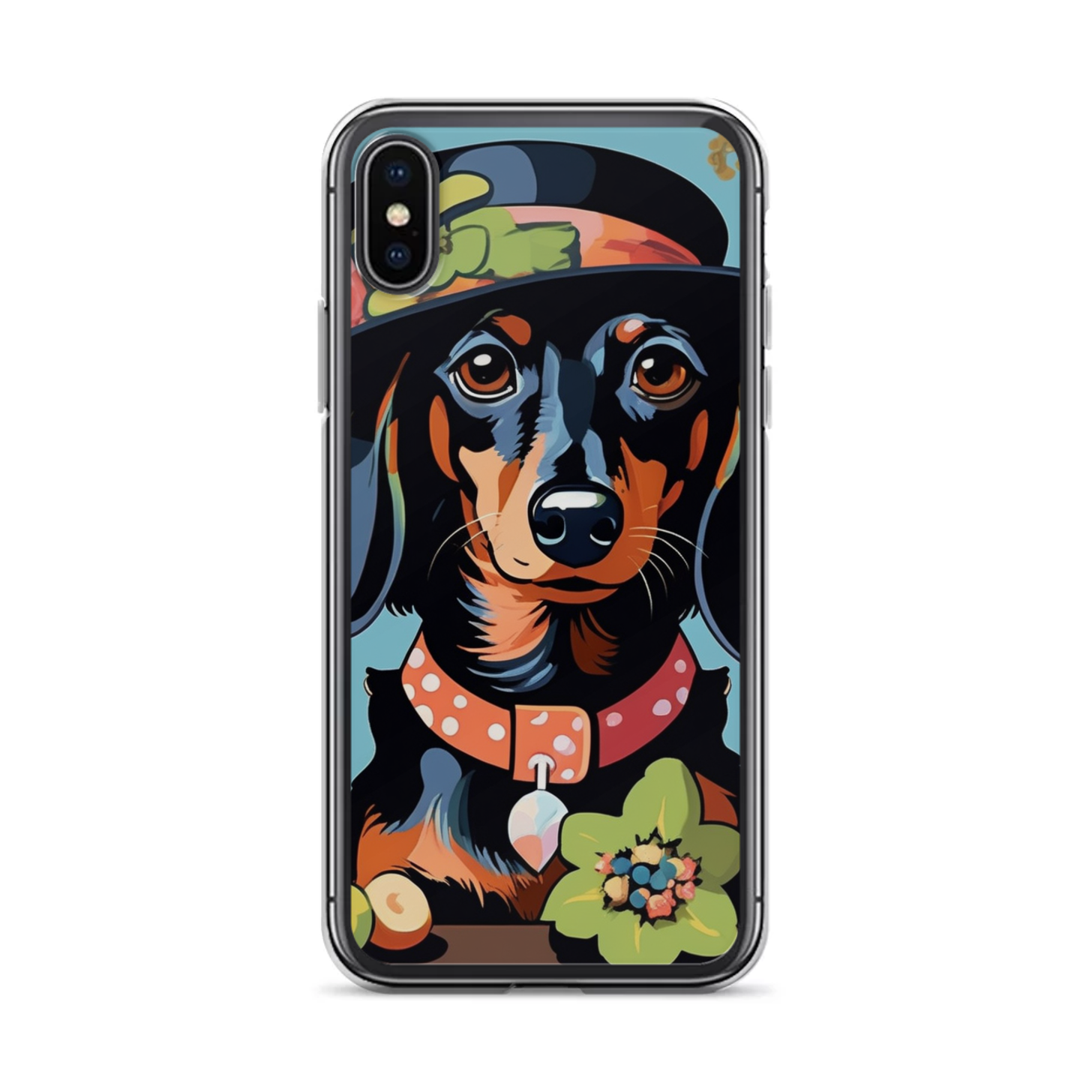 PugMug Custom Black Dachshund iPhone Case