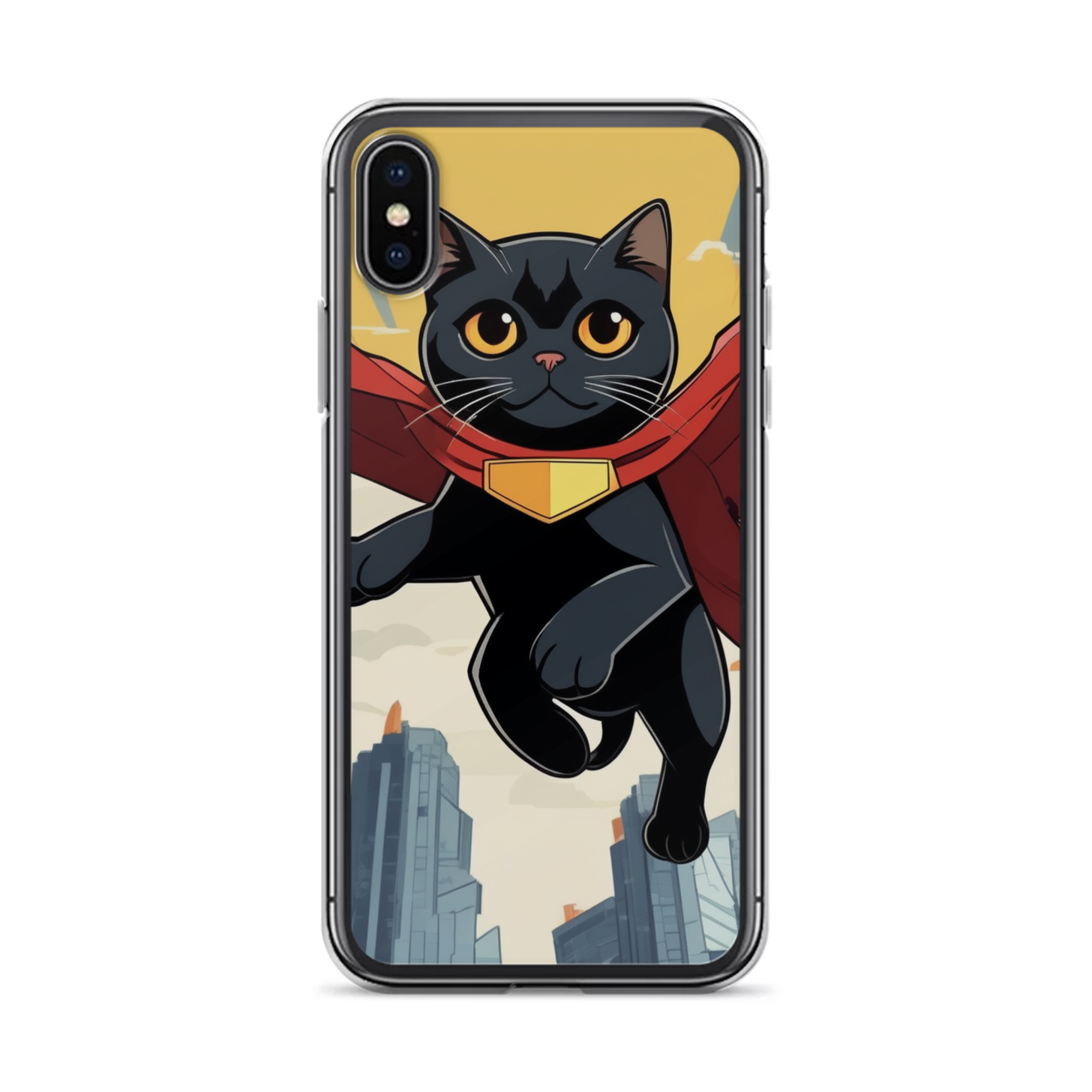 PugMug Custom Black Scottish Fold Cat iPhone Case