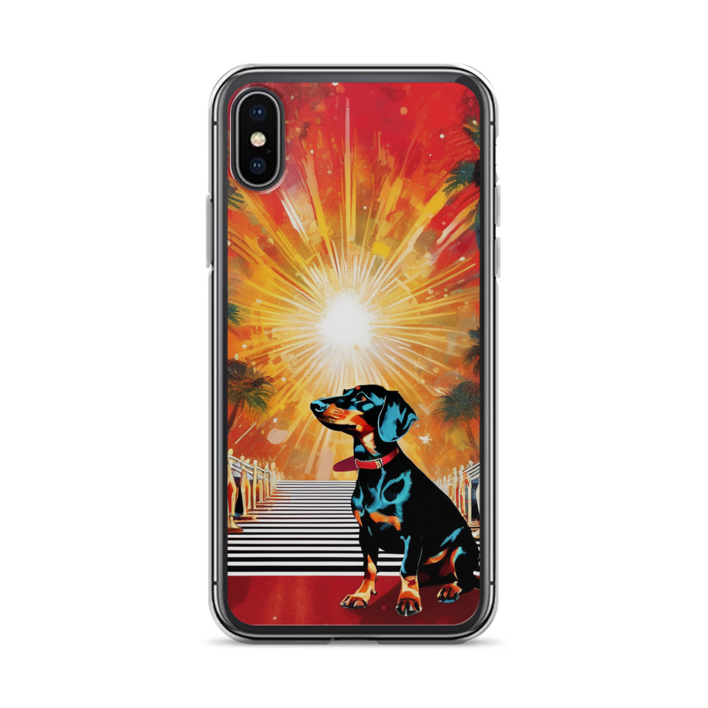 PugMug Custom Black Dachshund iPhone Case