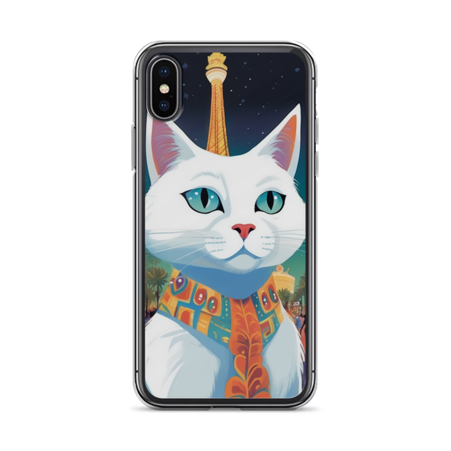 PugMug Custom White Companion Cat iPhone Case