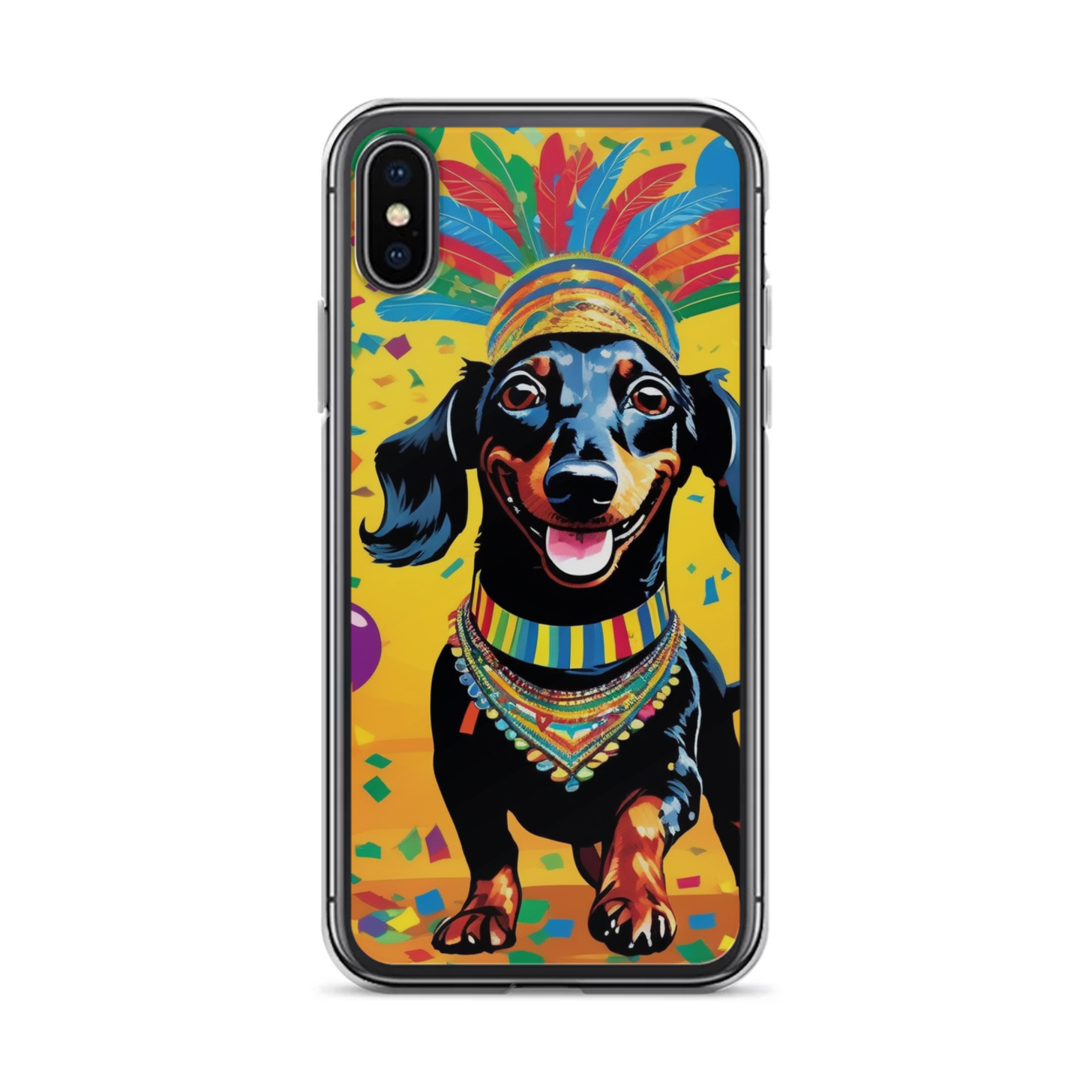 PugMug Custom Black Dachshund iPhone Case