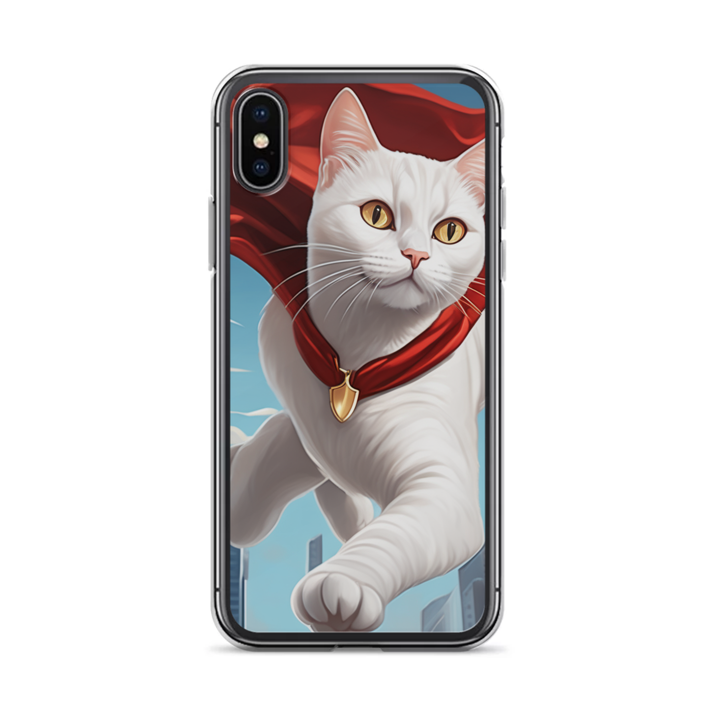 PugMug Custom White Companion Cat iPhone Case