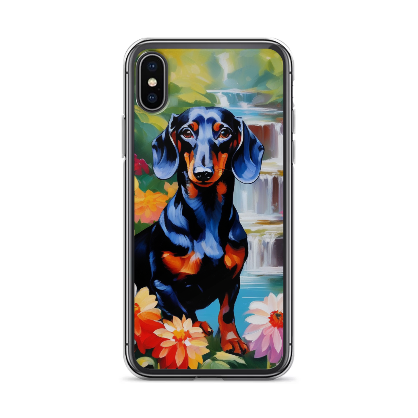 PugMug Custom Black Dachshund iPhone Case