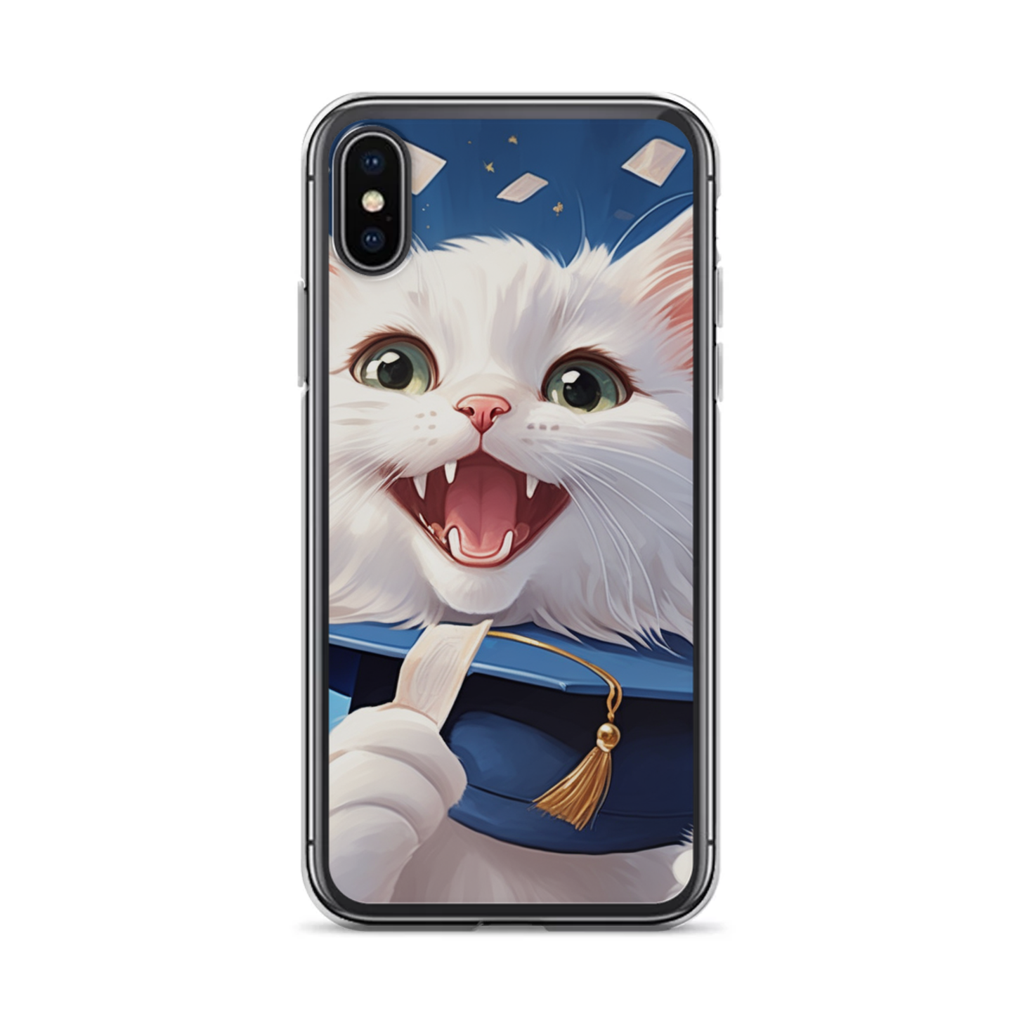 PugMug Custom White Companion Cat iPhone Case