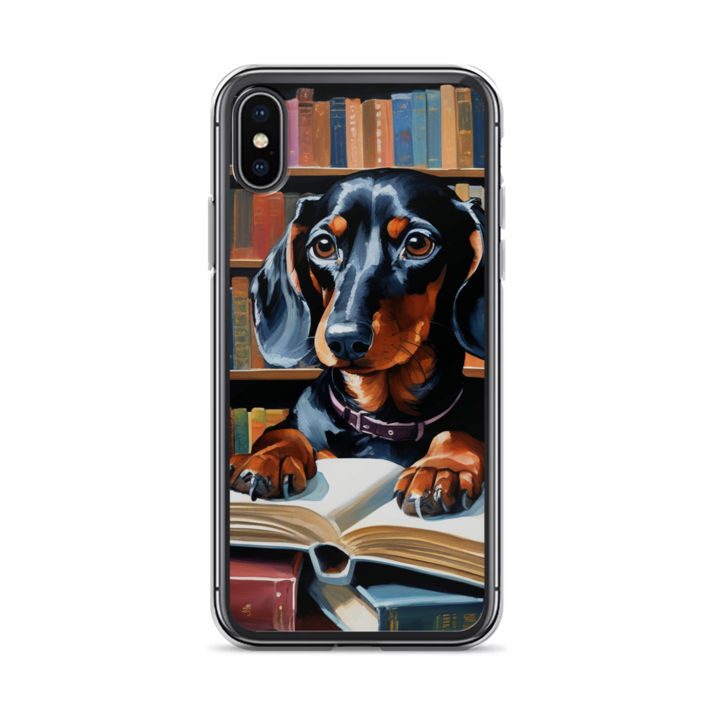 PugMug Custom Black Dachshund iPhone Case