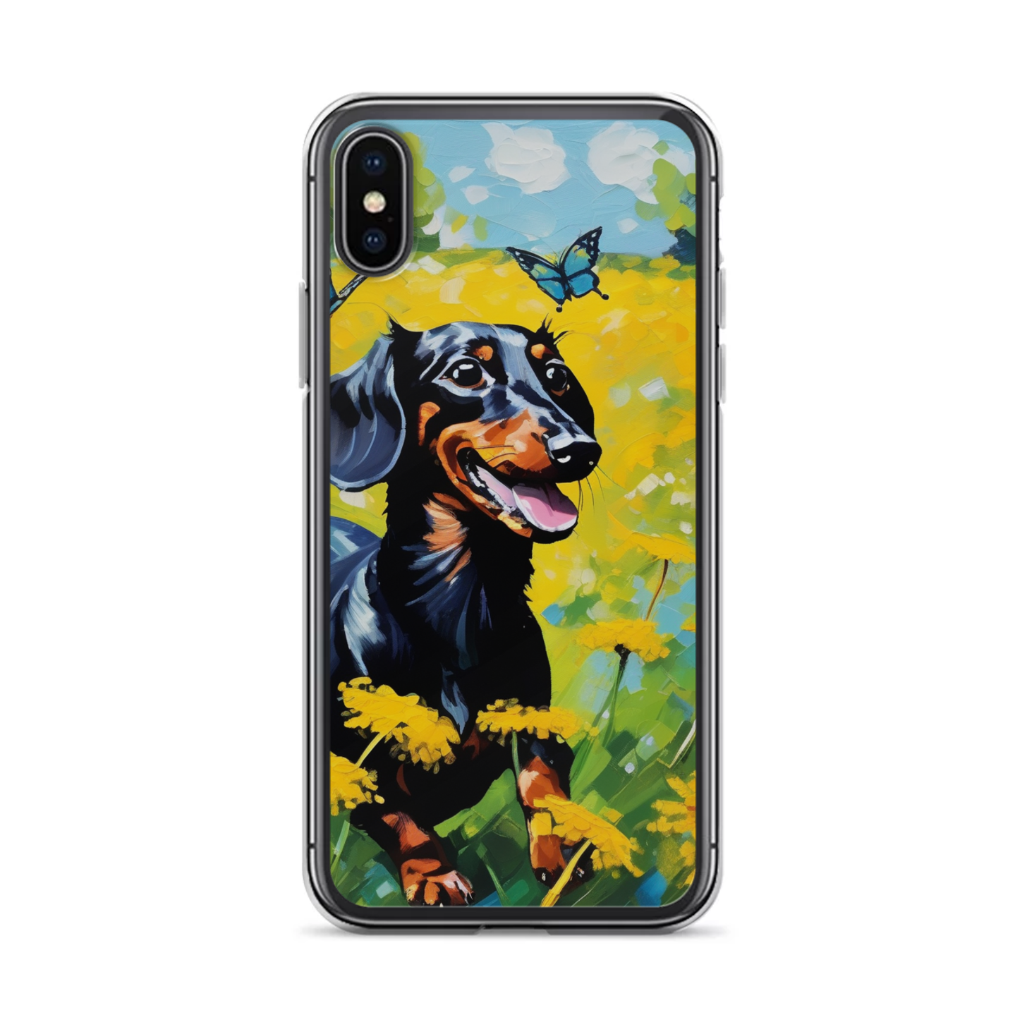 PugMug Custom Black Dachshund iPhone Case