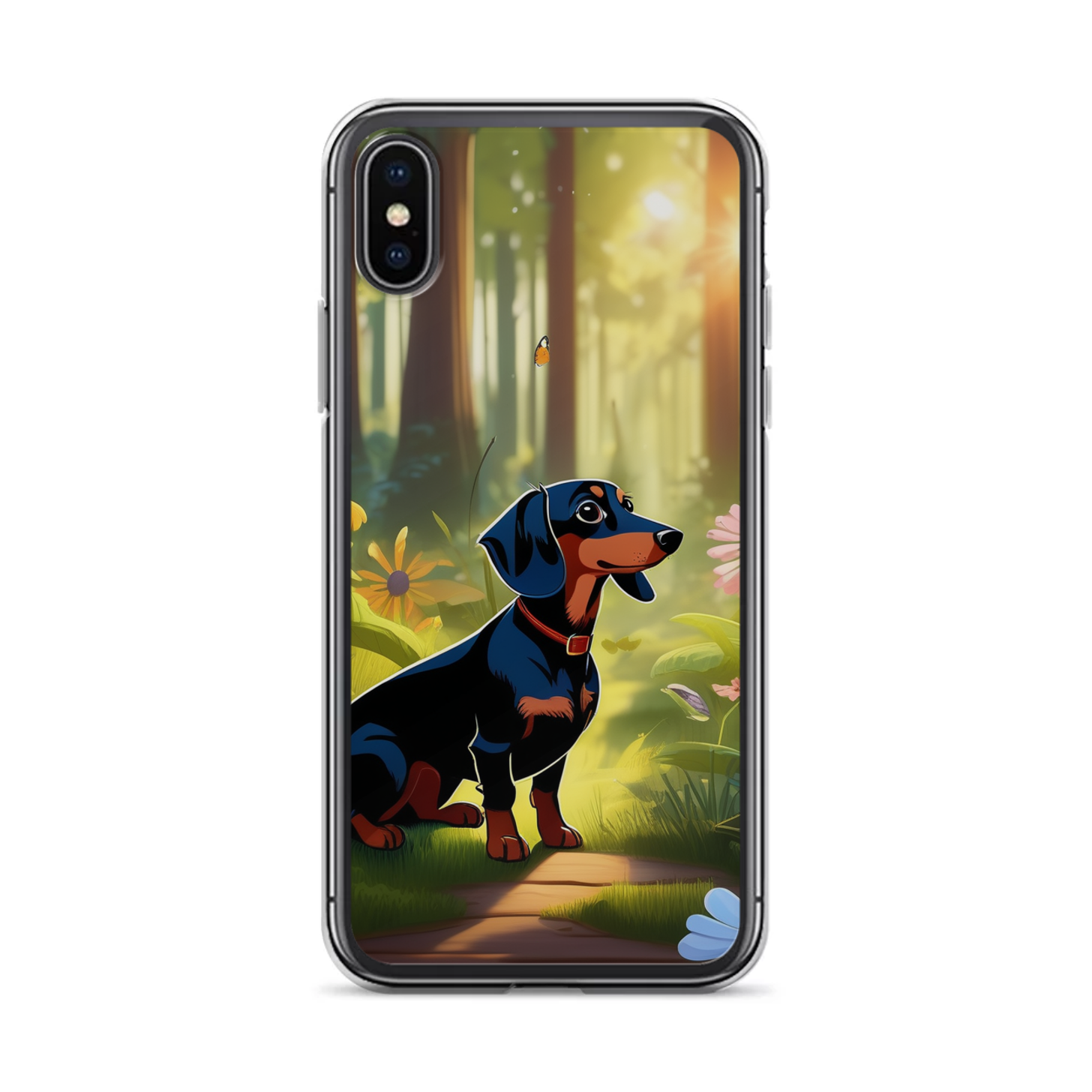 PugMug Custom Black Dachshund iPhone Case