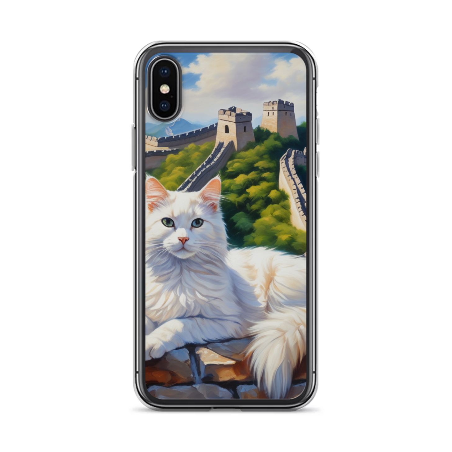 PugMug Custom White Companion Cat iPhone Case