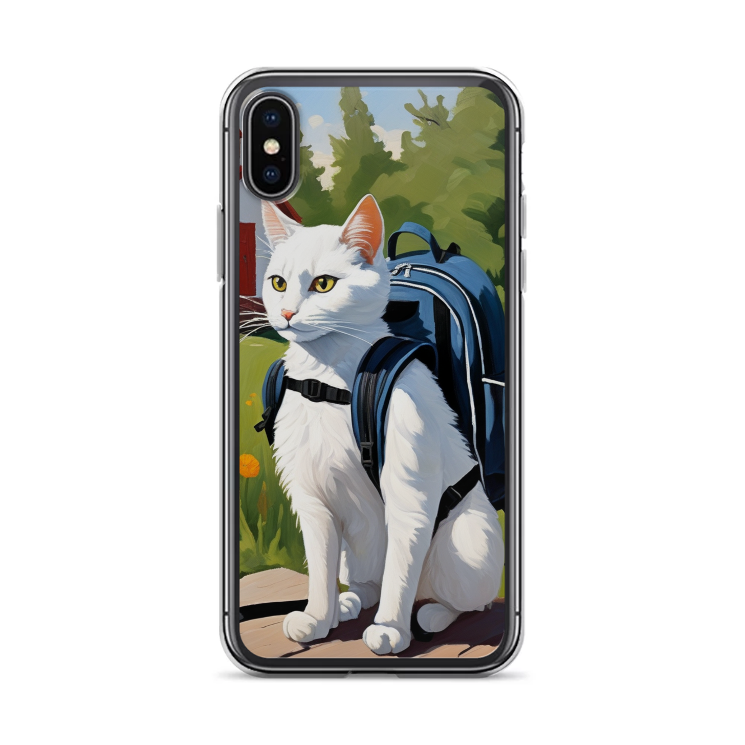 PugMug Custom White Companion Cat iPhone Case