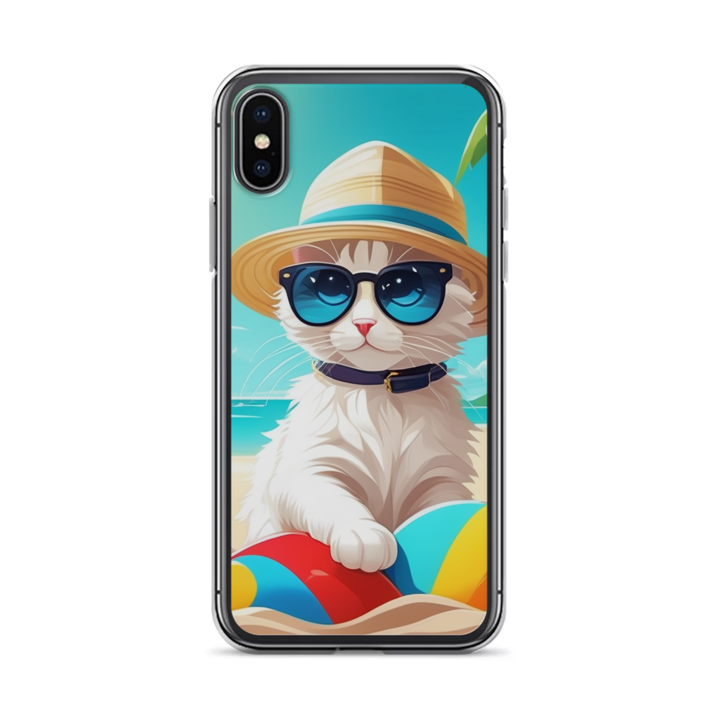 PugMug Custom White Companion Cat iPhone Case