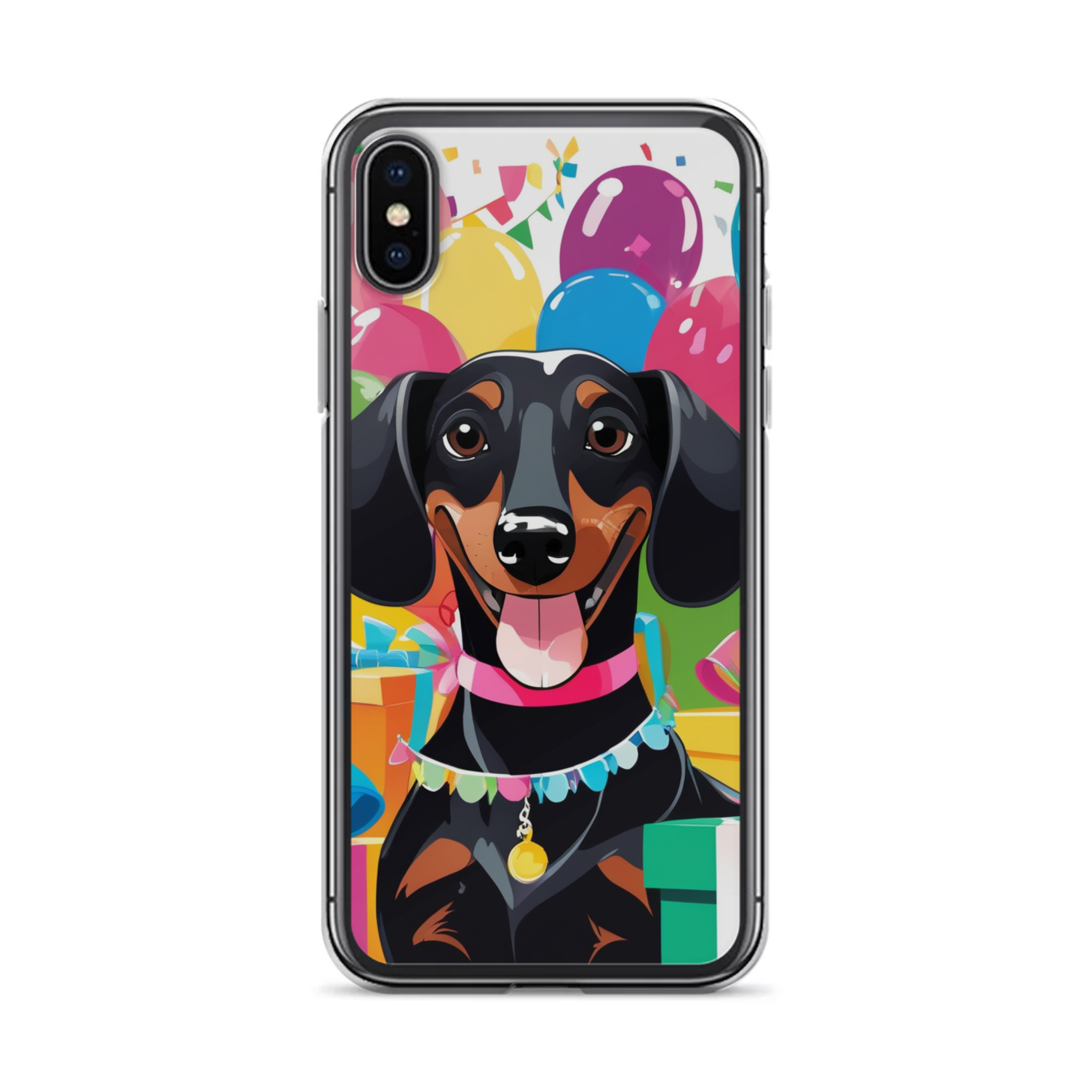 PugMug Custom Black Dachshund iPhone Case