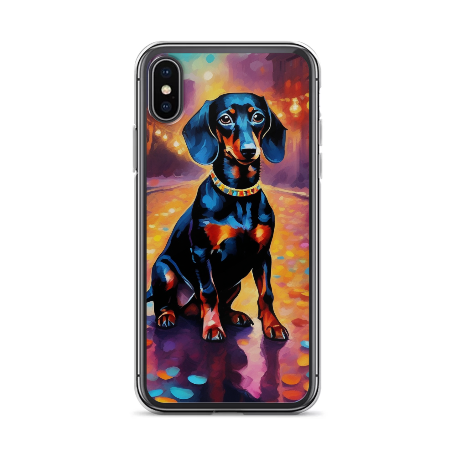 PugMug Custom Black Dachshund iPhone Case