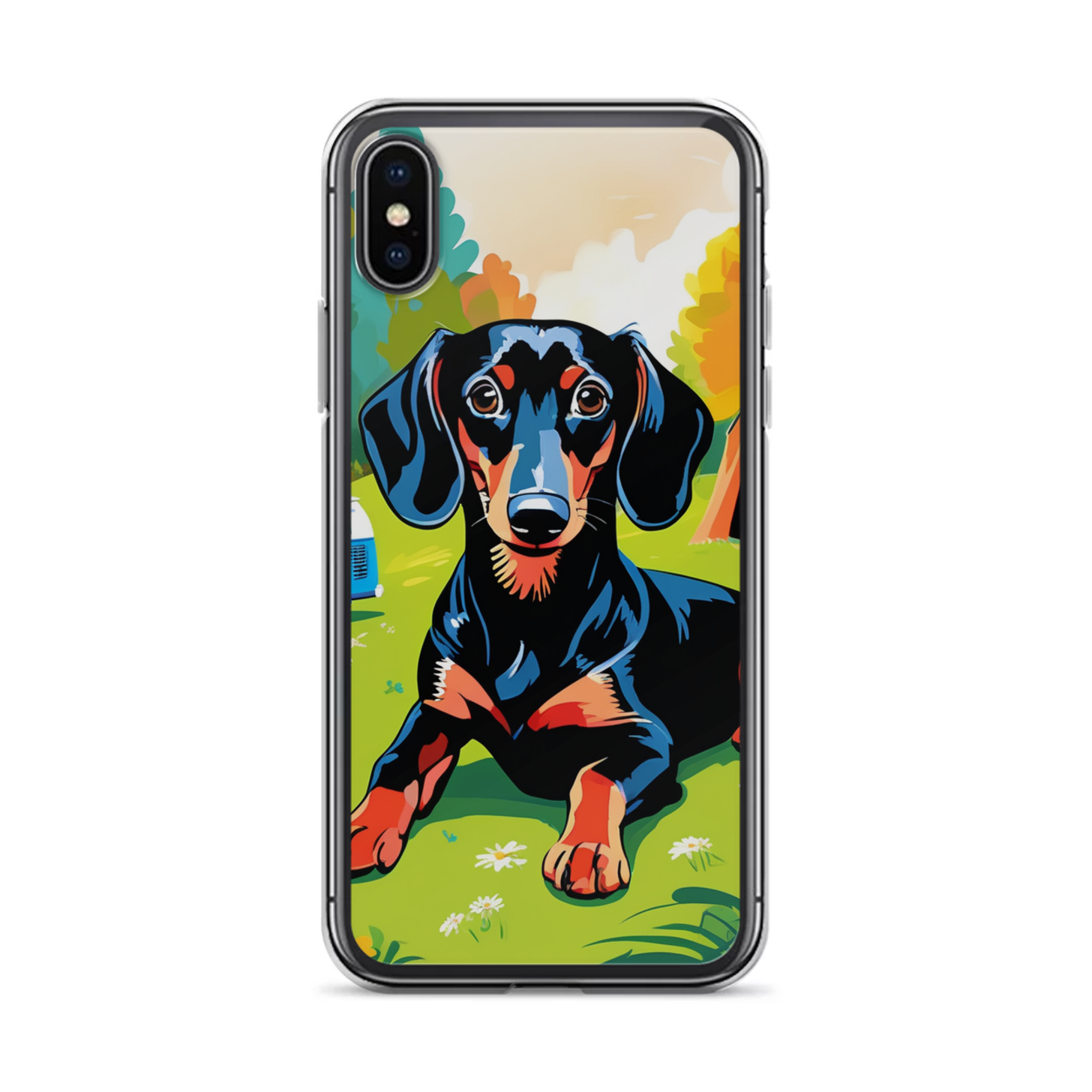 PugMug Custom Black Dachshund iPhone Case