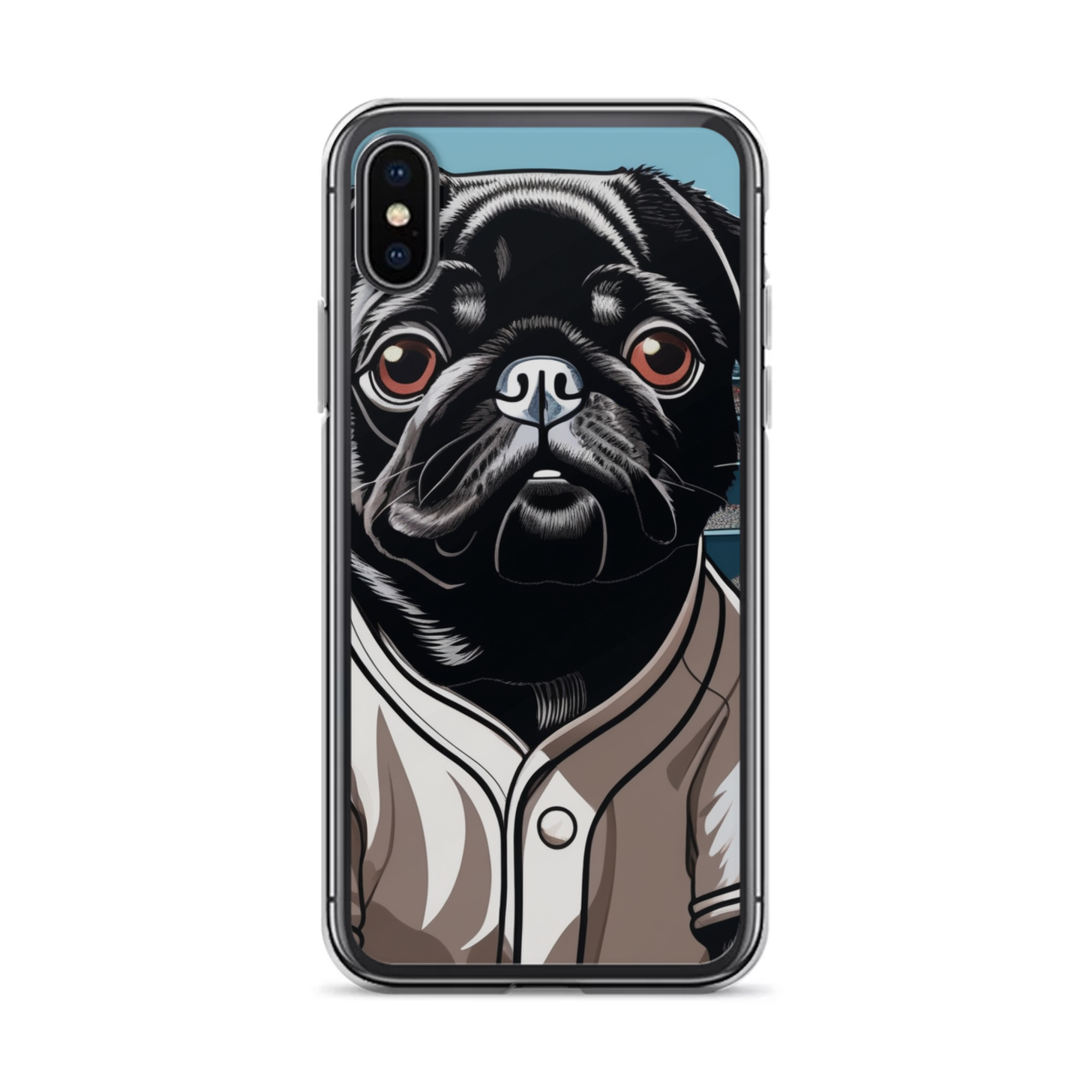 PugMug Custom Black Pug iPhone Case
