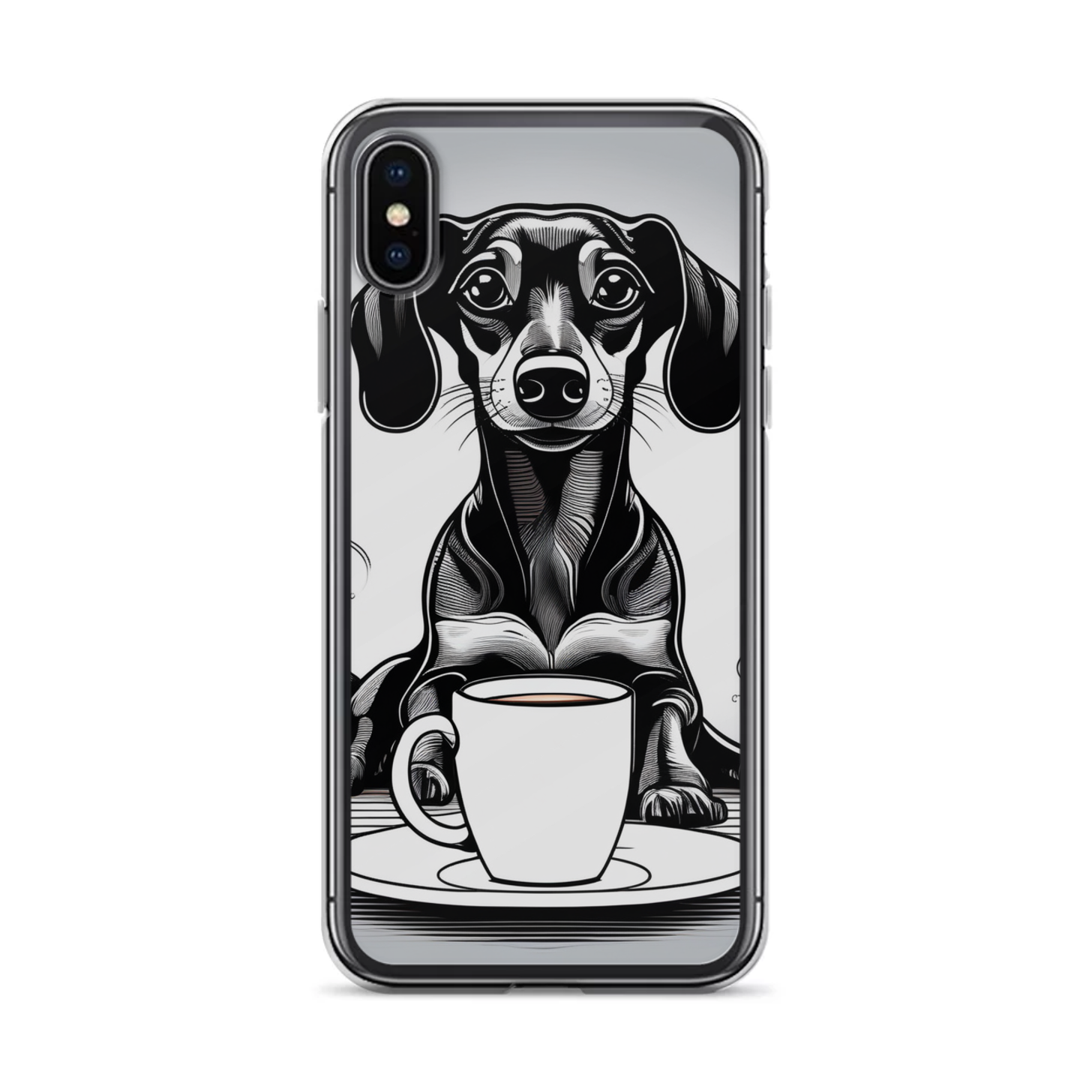 PugMug Custom Black Dachshund iPhone Case
