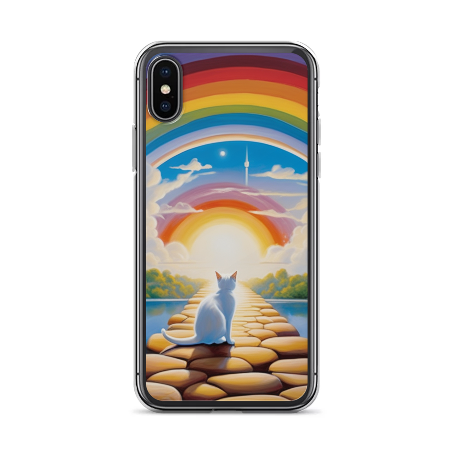 PugMug Custom White Companion Cat iPhone Case