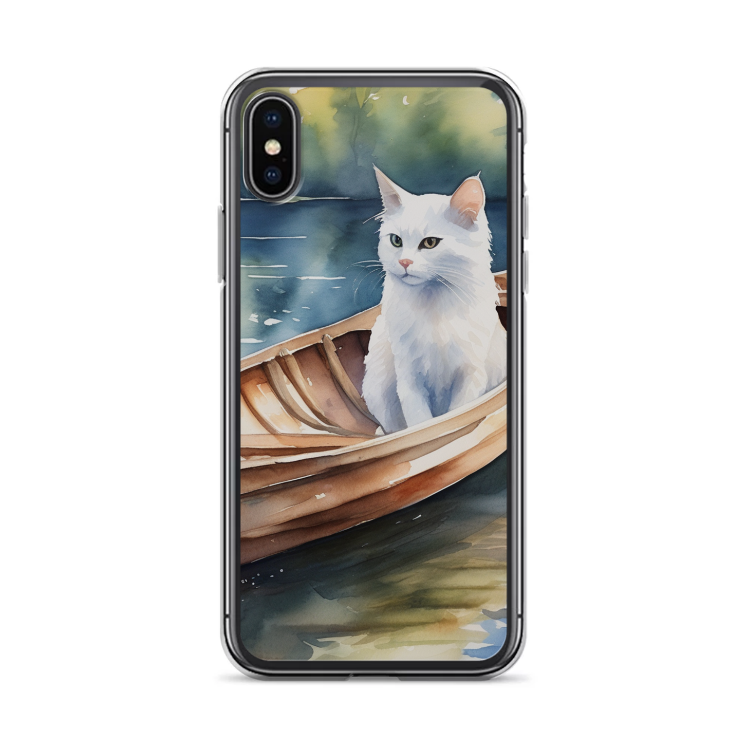 PugMug Custom White Companion Cat iPhone Case