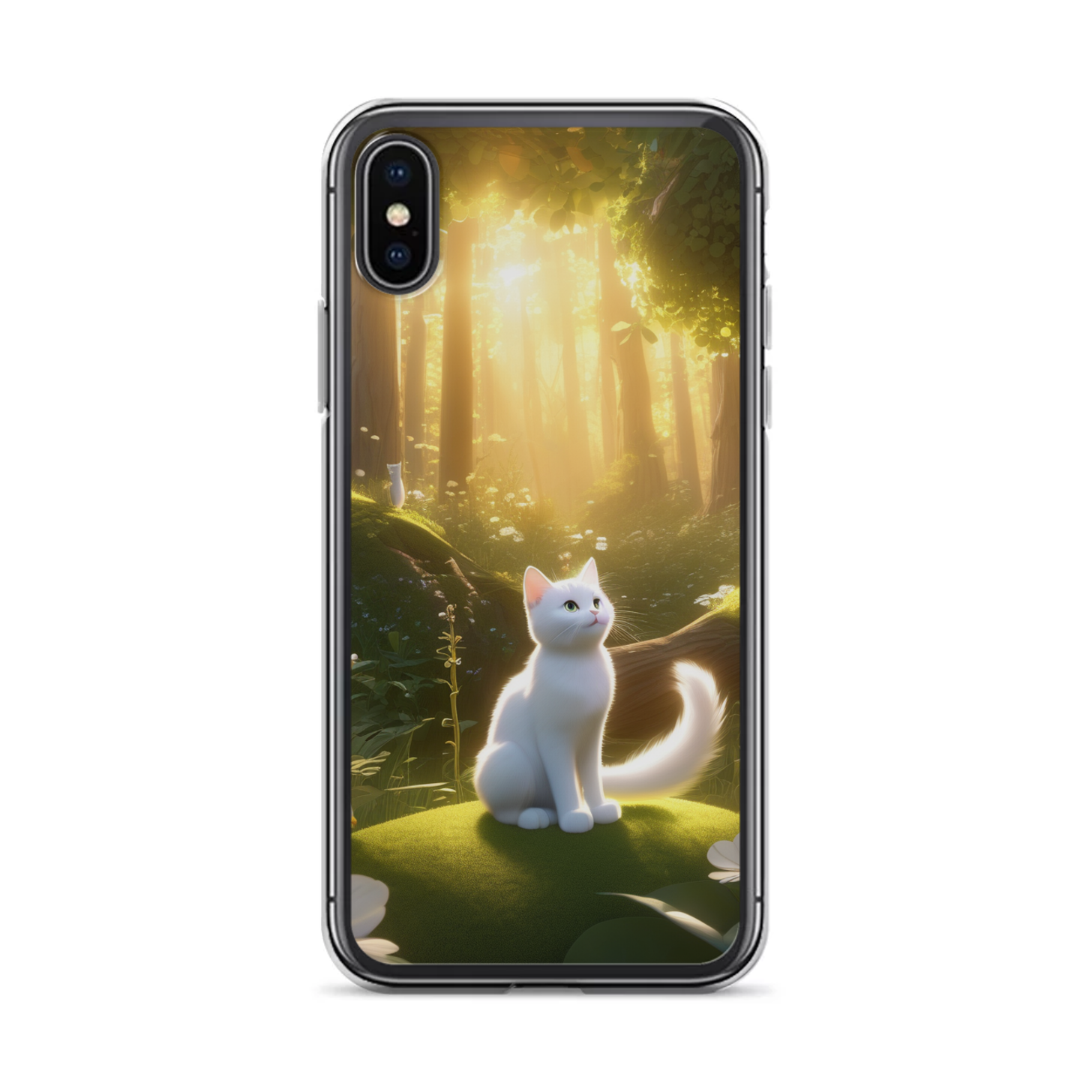 PugMug Custom White Companion Cat iPhone Case