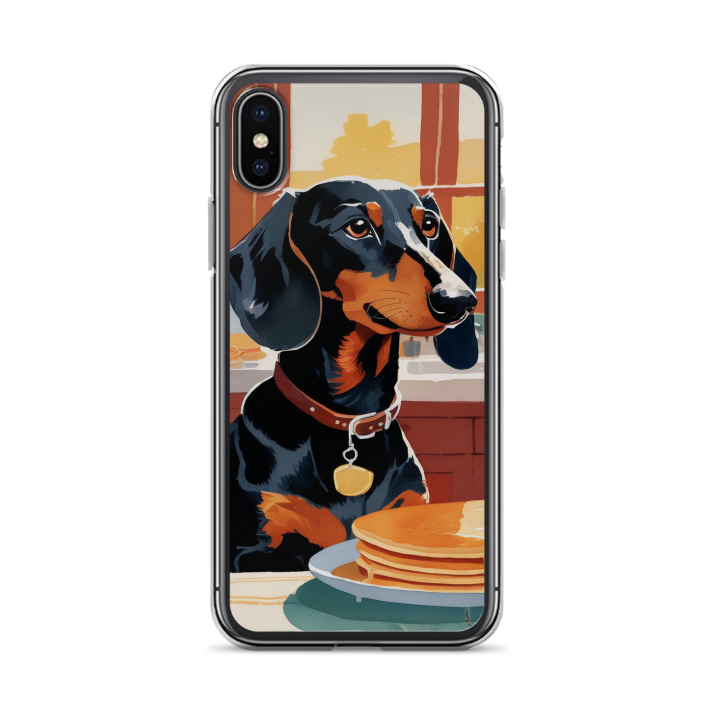PugMug Custom Black Dachshund iPhone Case