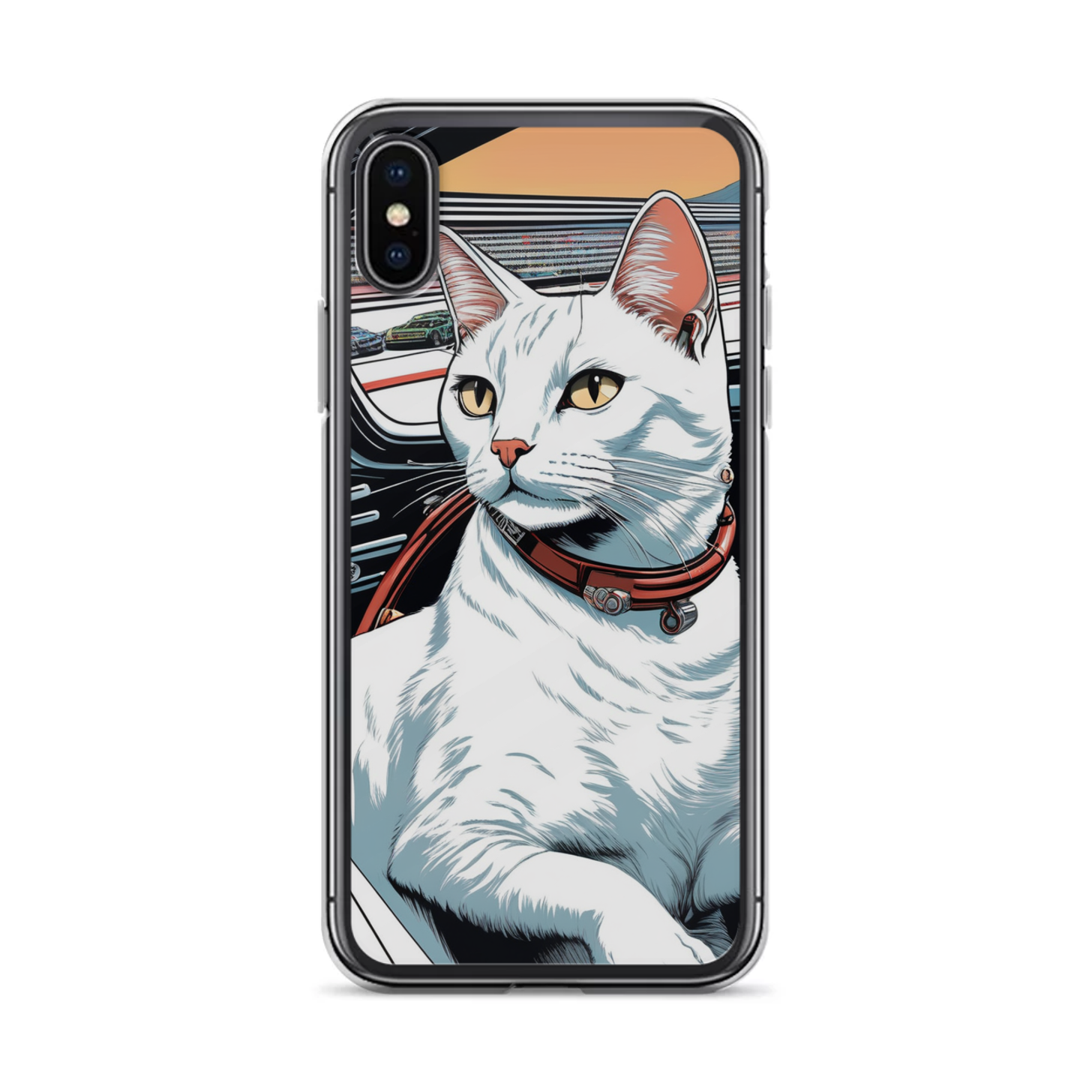 PugMug Custom White Companion Cat iPhone Case