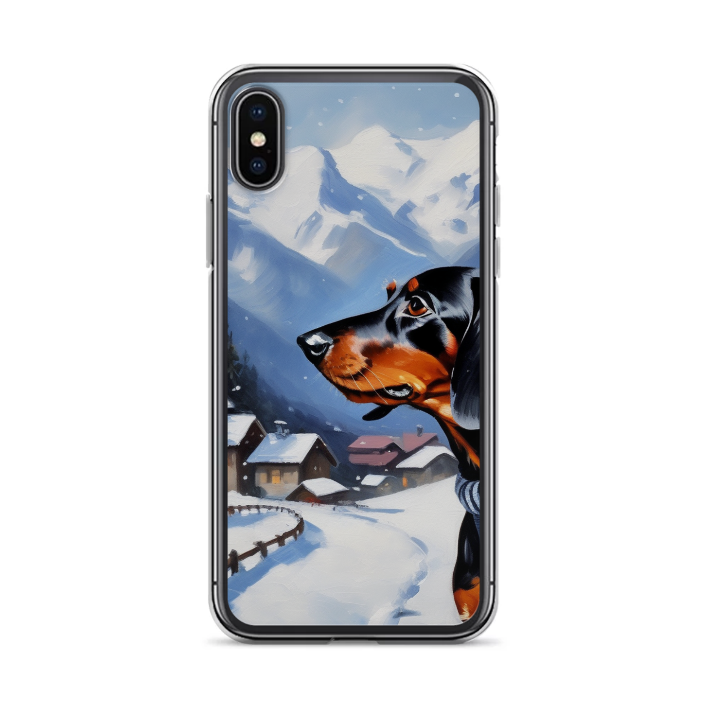 PugMug Custom Black Dachshund iPhone Case
