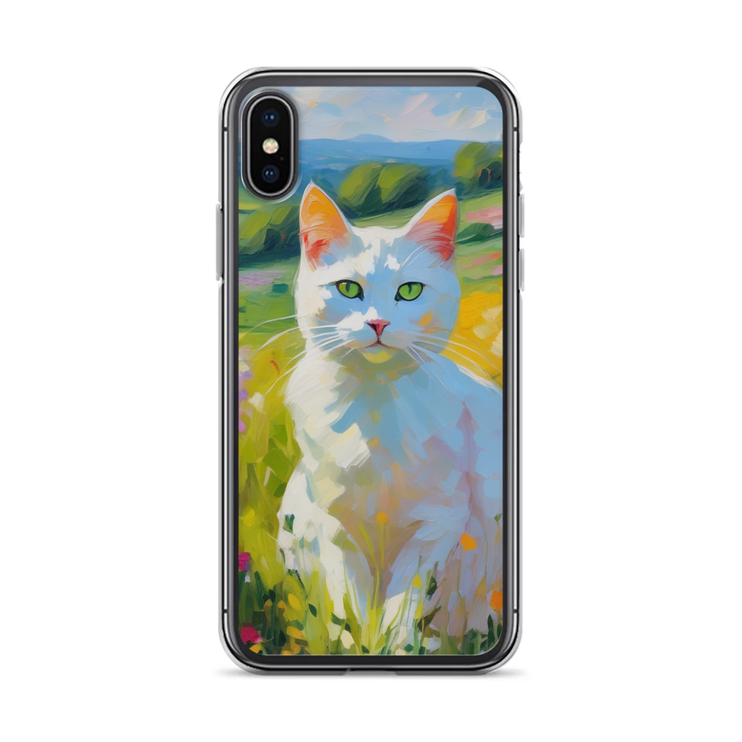 PugMug Custom White Companion Cat iPhone Case