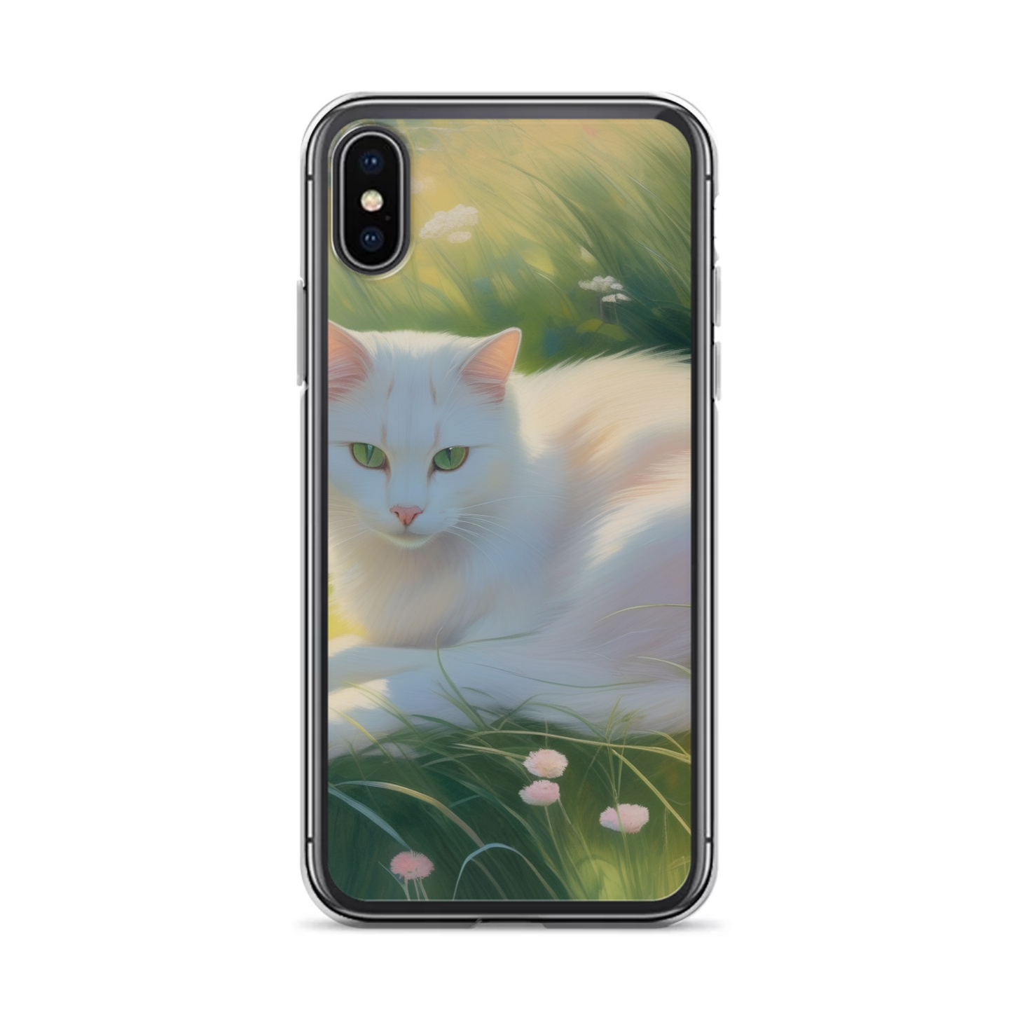 PugMug Custom White Companion Cat iPhone Case
