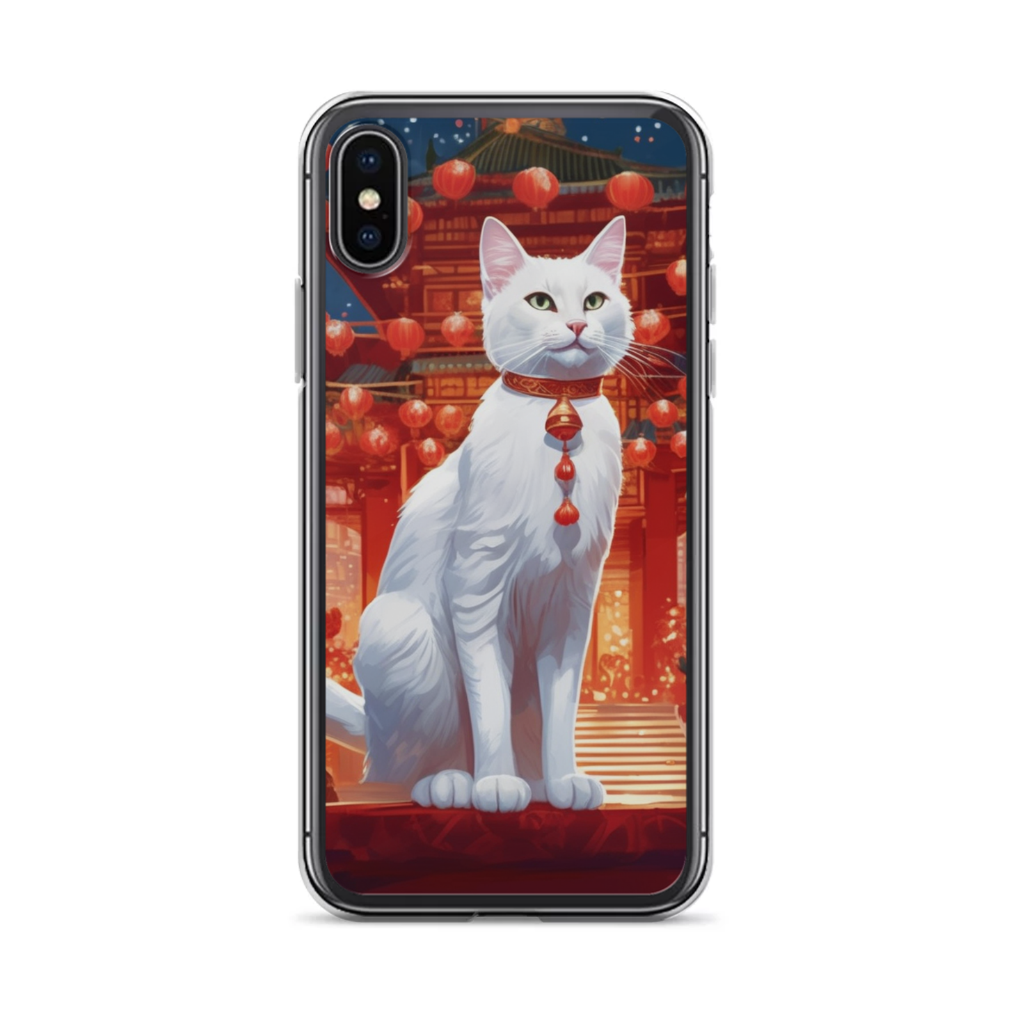 PugMug Custom White Companion Cat iPhone Case
