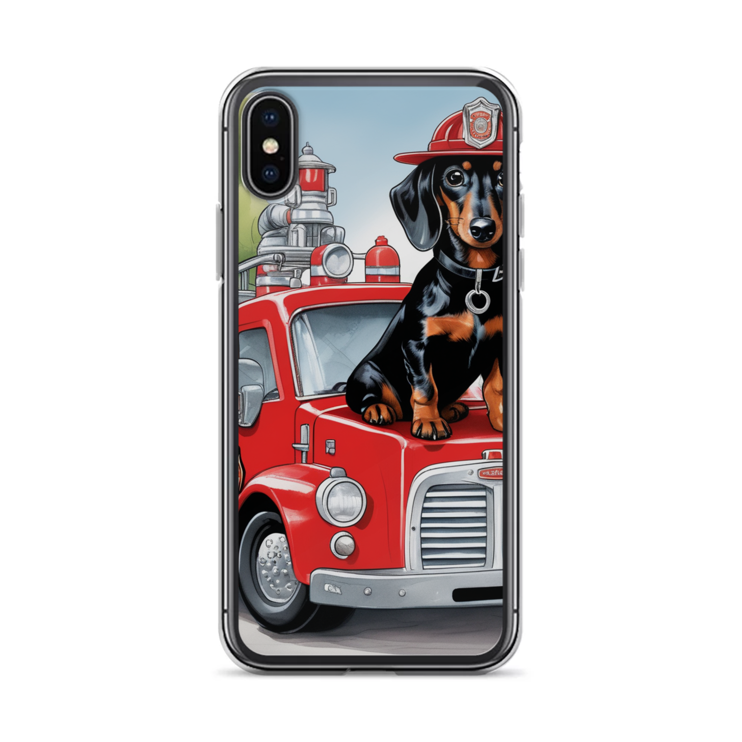 PugMug Custom Black Dachshund iPhone Case