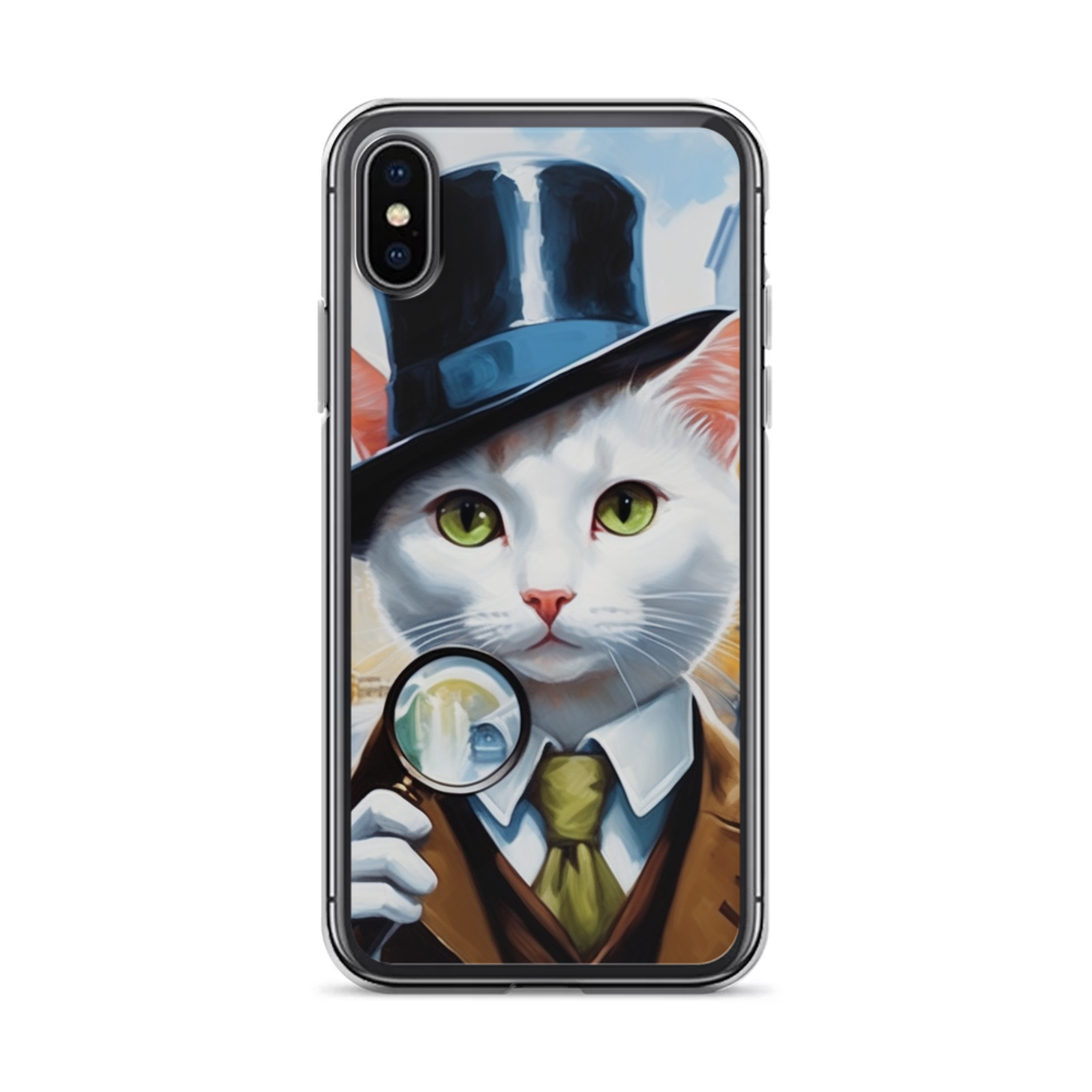 PugMug Custom White Companion Cat iPhone Case