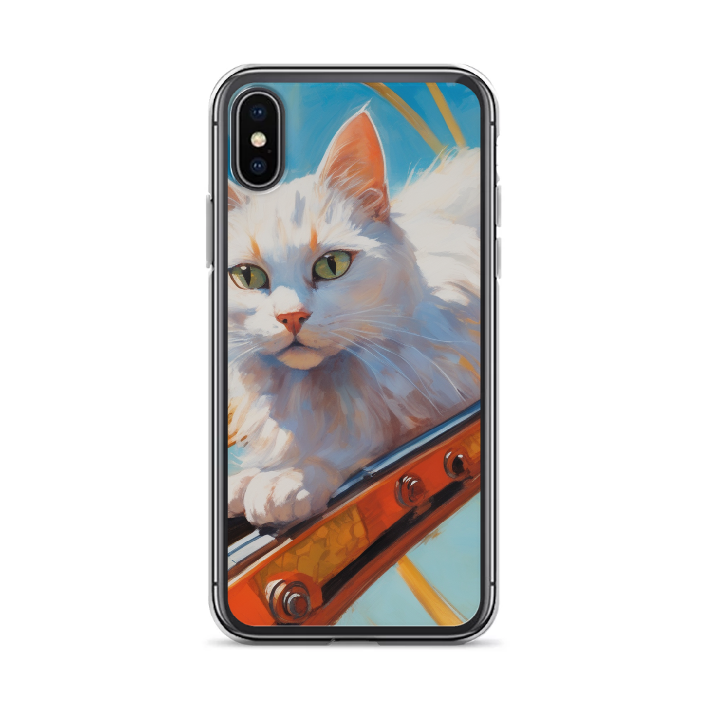 PugMug Custom White Companion Cat iPhone Case