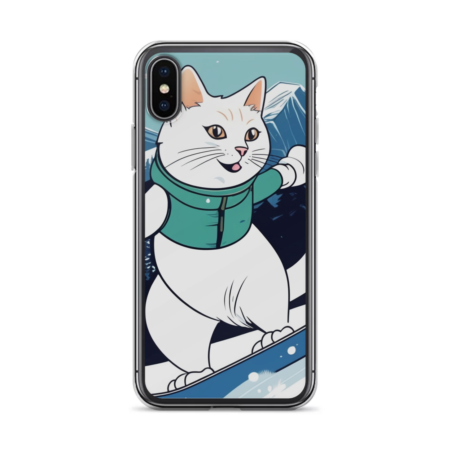 PugMug Custom White Companion Cat iPhone Case
