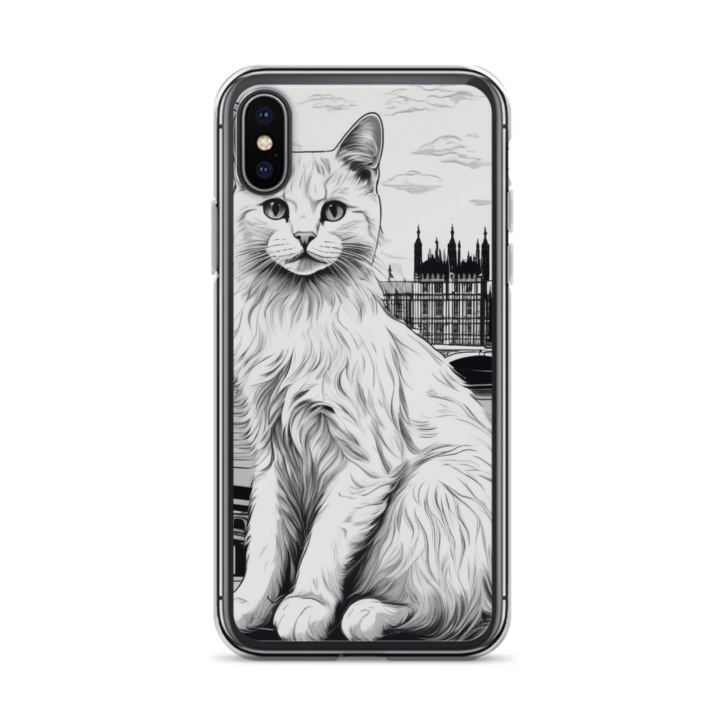 PugMug Custom White Companion Cat iPhone Case