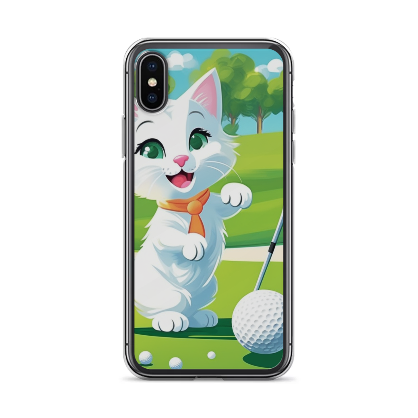 PugMug Custom White Companion Cat iPhone Case