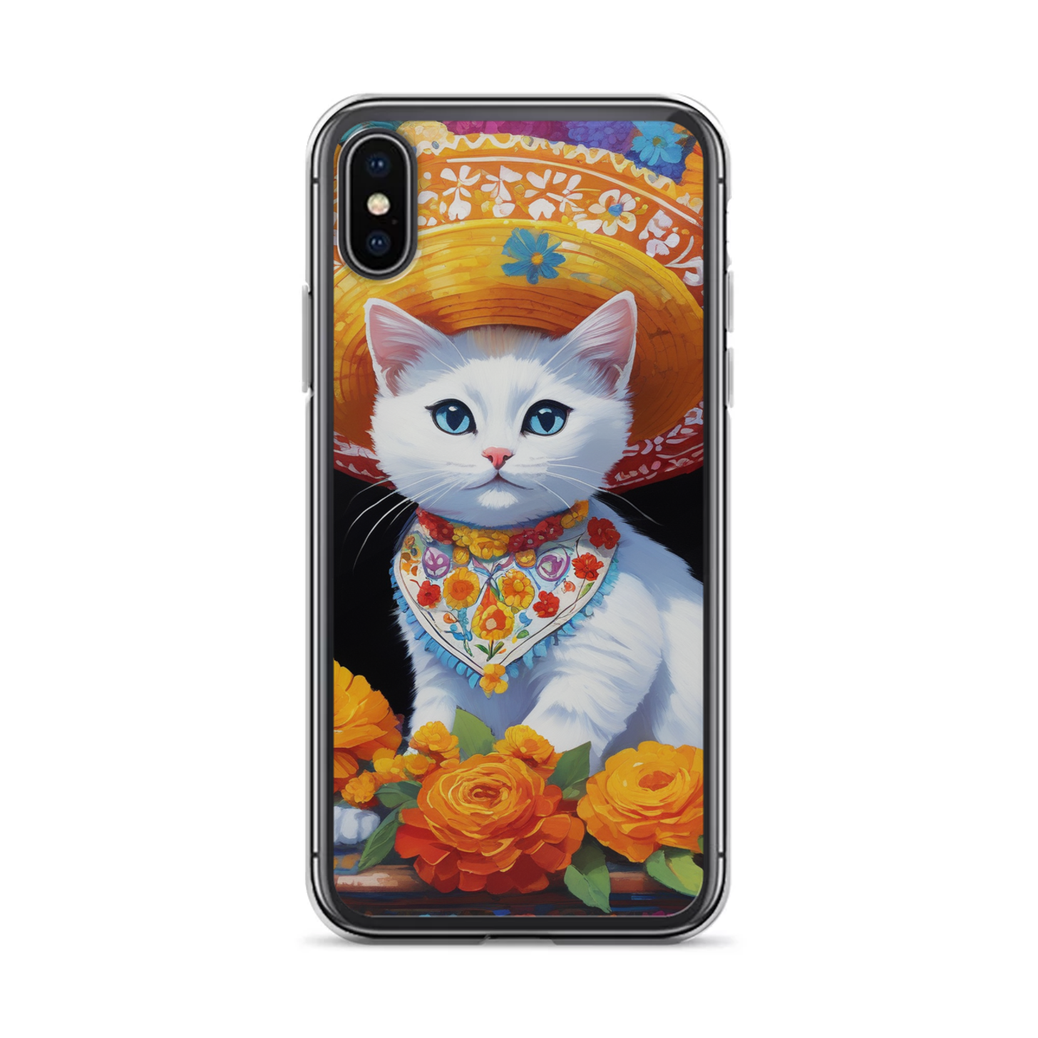 PugMug Custom White Companion Cat iPhone Case