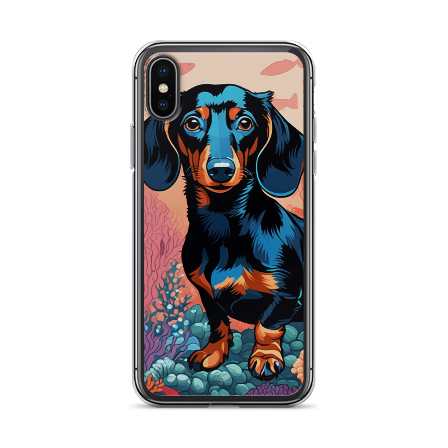 PugMug Custom Black Dachshund iPhone Case